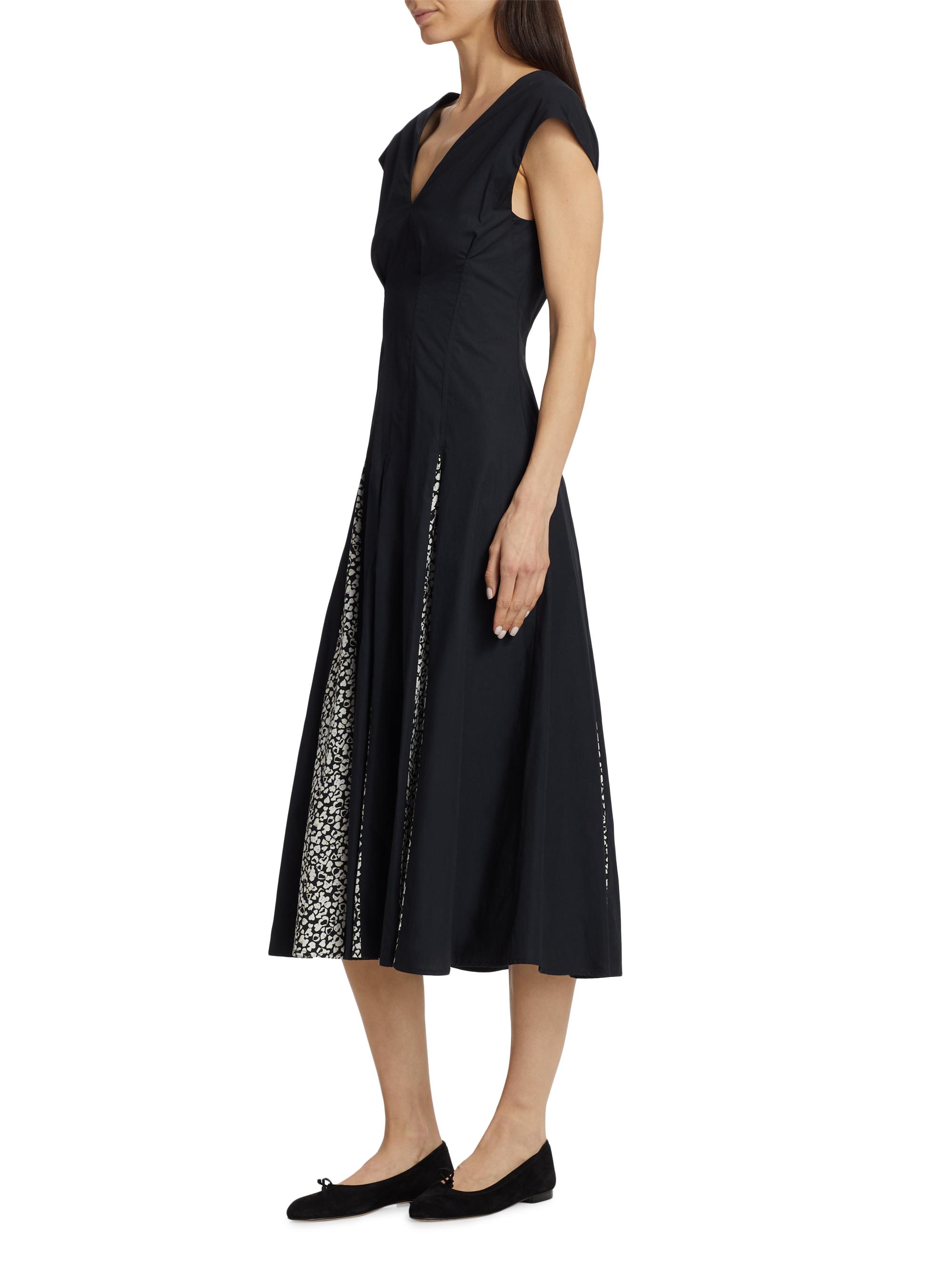 derek lam 10 crosby ella pleated cotton midi-dress DEREK LAM 10 CROSBY Ella pleated printed cotton-poplin midi dress