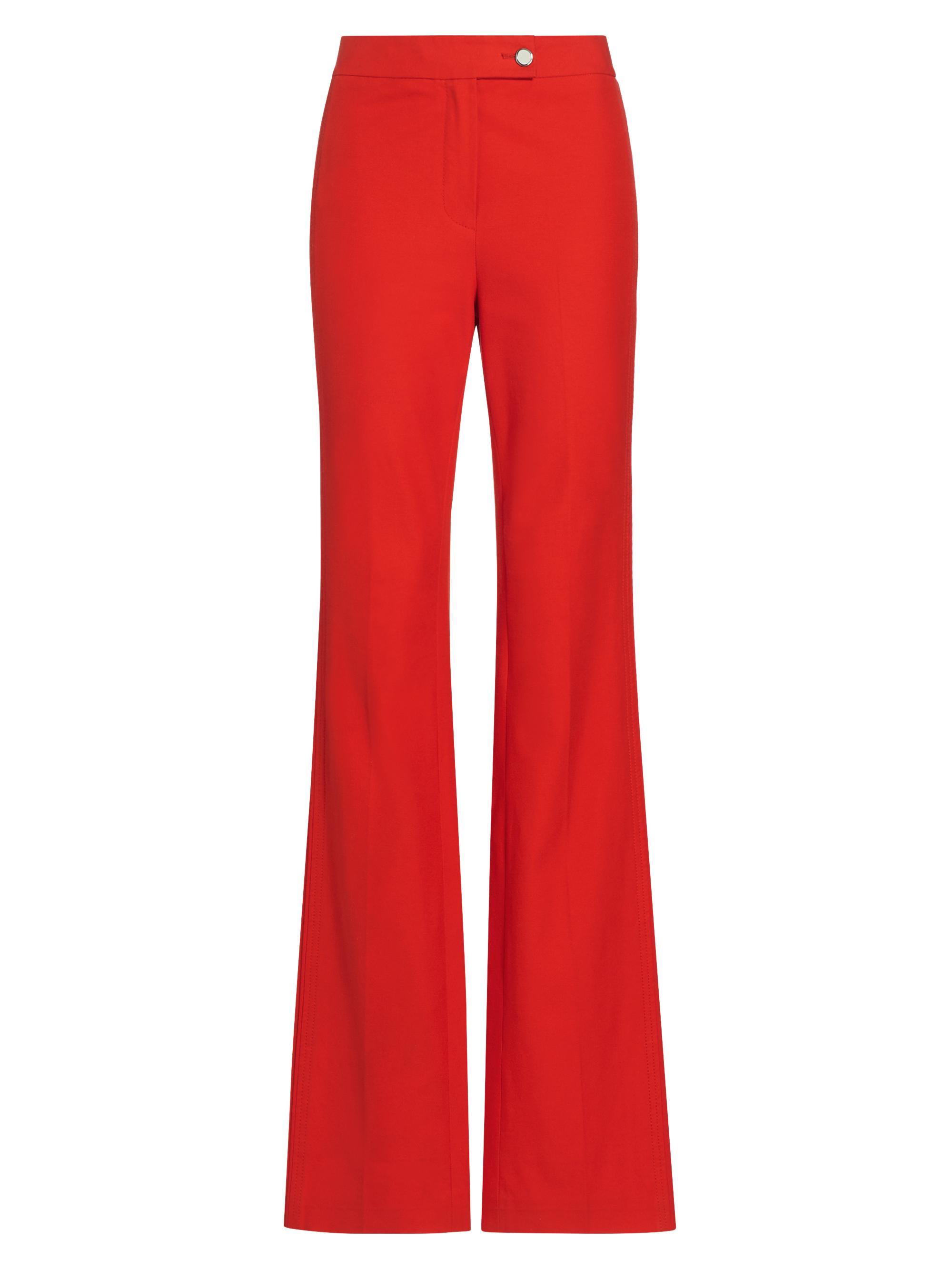 Derek Lam 10 Crosby Women's McKenna Cotton-Blend Boot-Cut Trousers - Vermillion