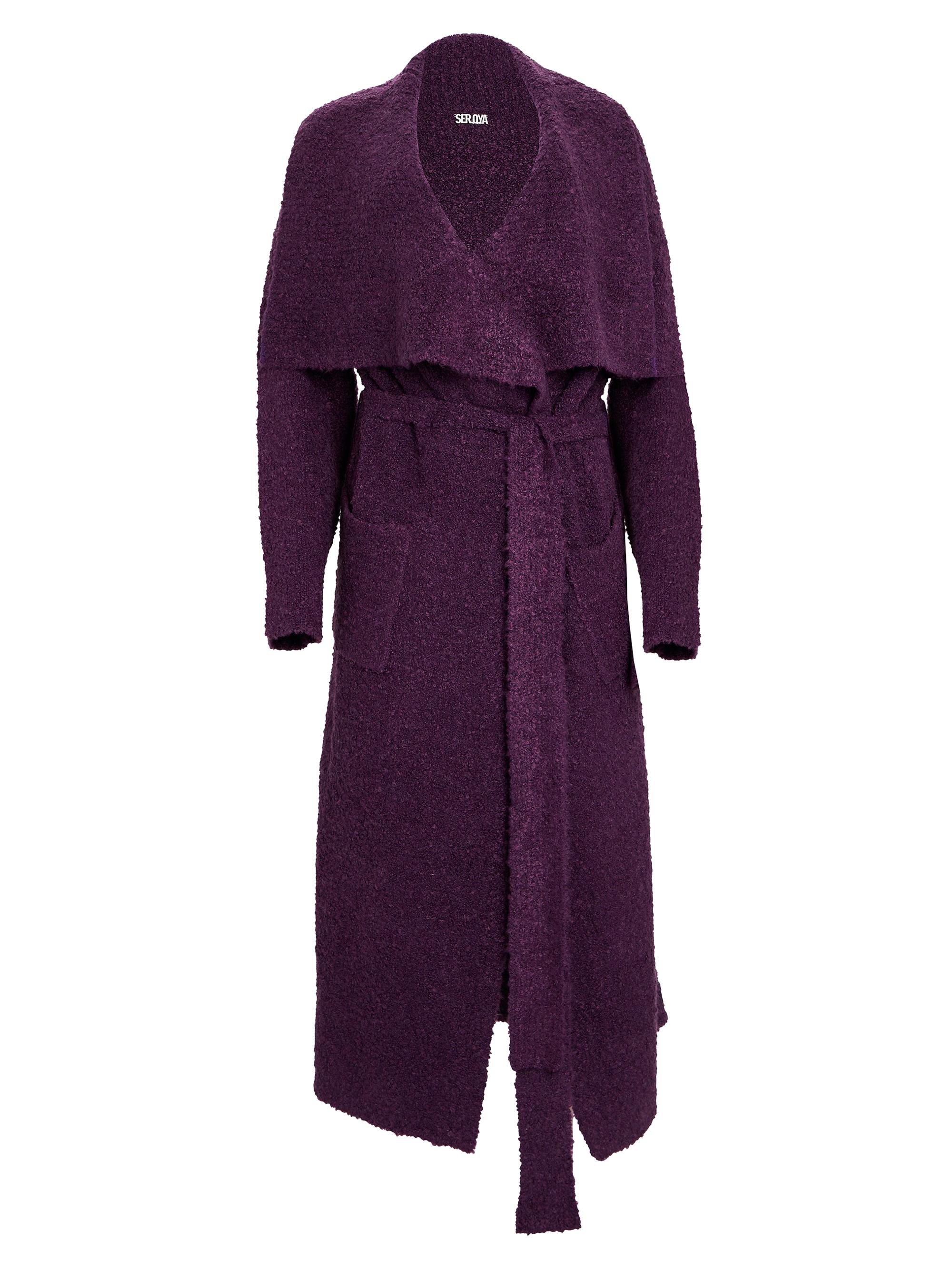 Ser.o.ya Women's Rue Boucle Cardigan - Eggplant