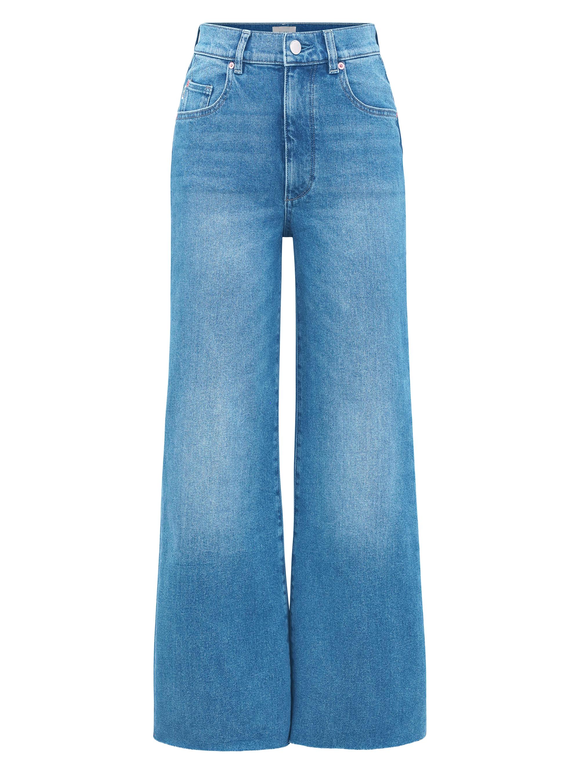 DL1961 Premium Denim Women's Hepburn Wide Leg High Rise Jeans - Driggs