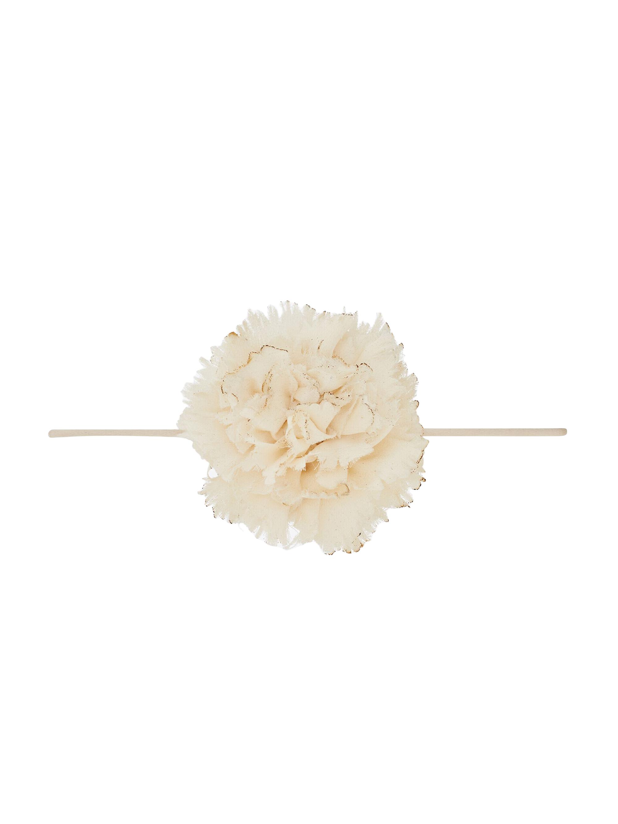 Saint Laurent Women's Flower Necklace in Silk Satin - Champagne