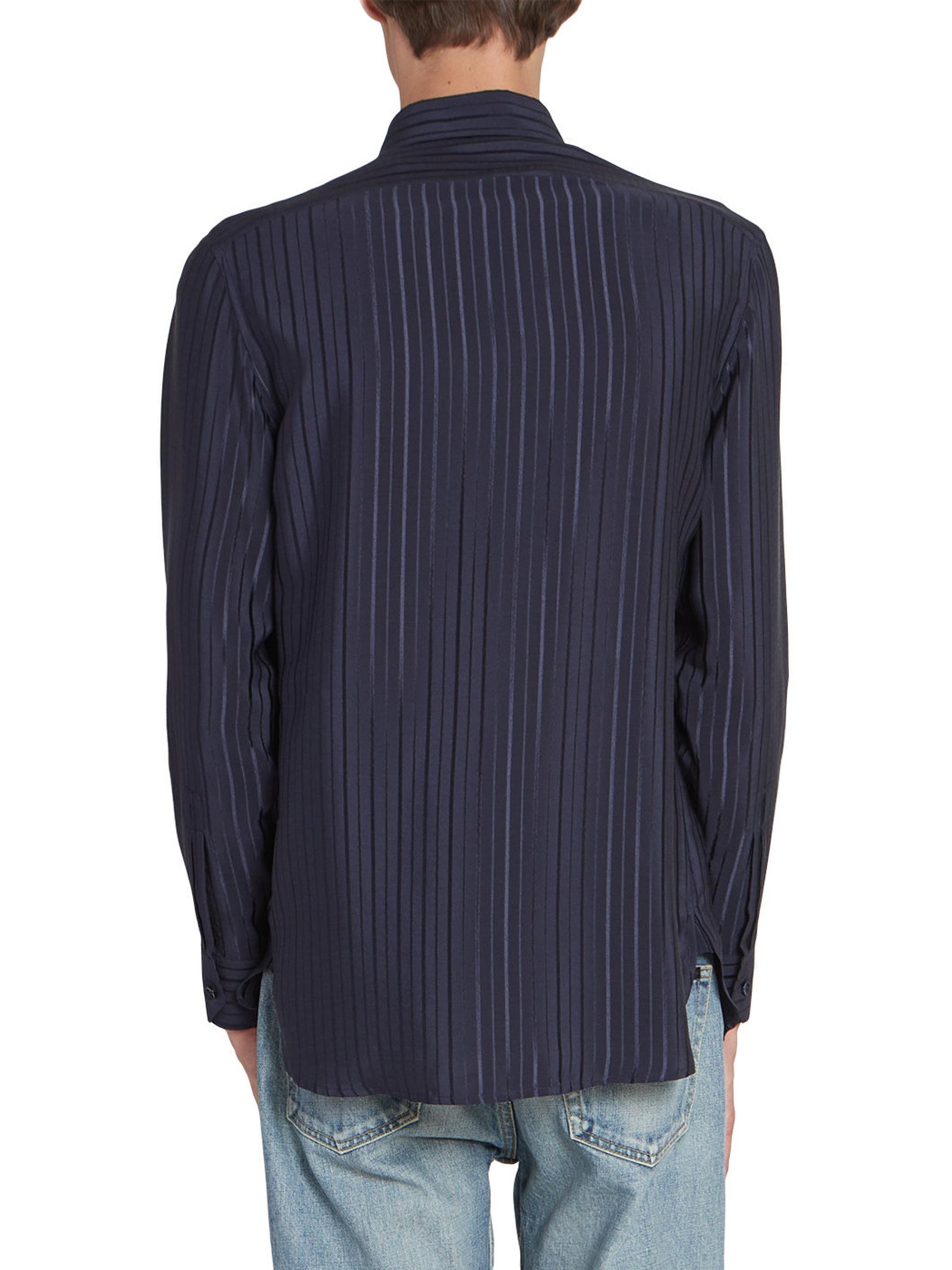 Saint Laurent Shirt in Striped Silk Crepe De Chine | Saks