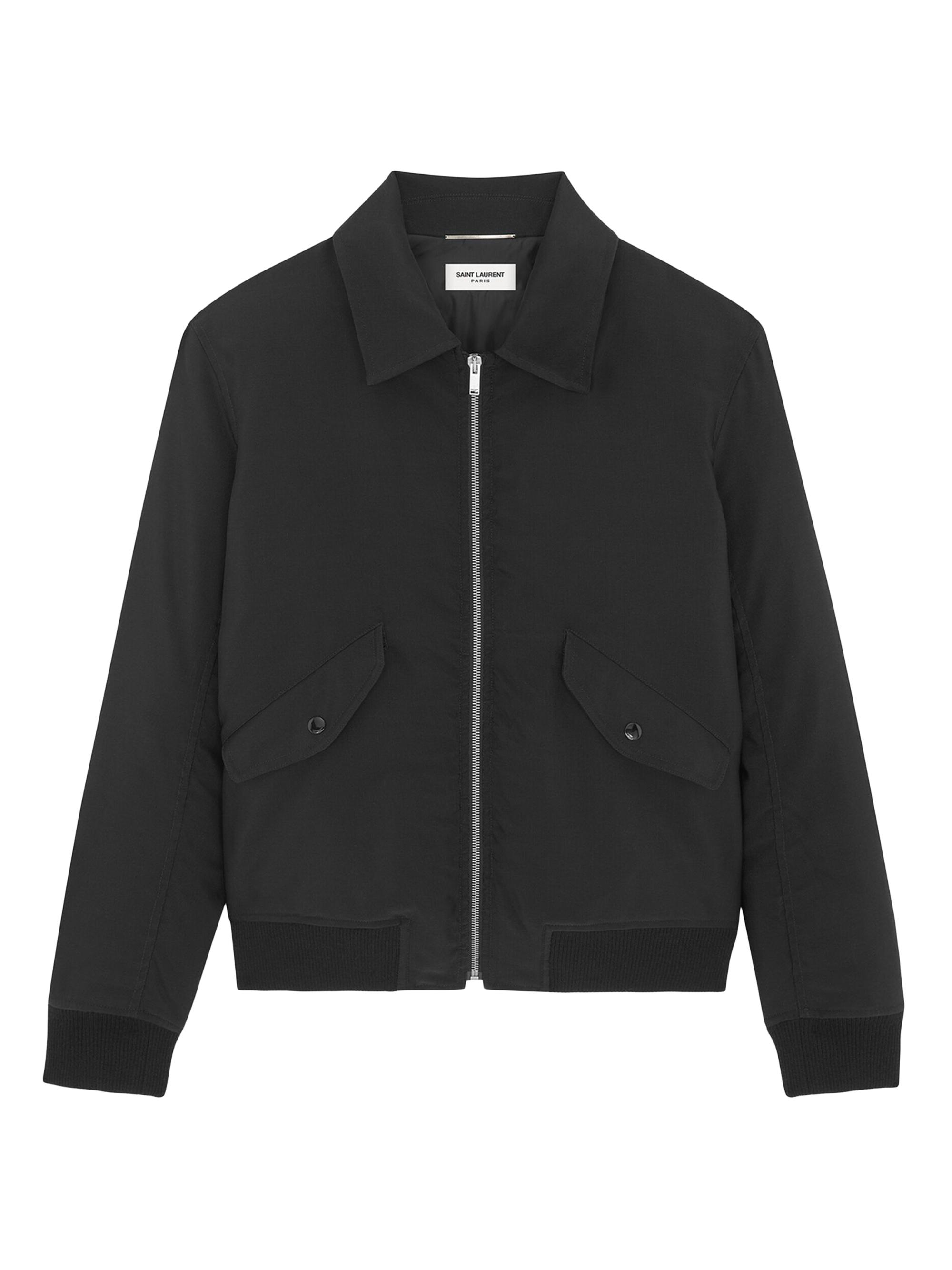 Saint Laurent Bomber Jacket in Faille | Saks Fifth Avenue