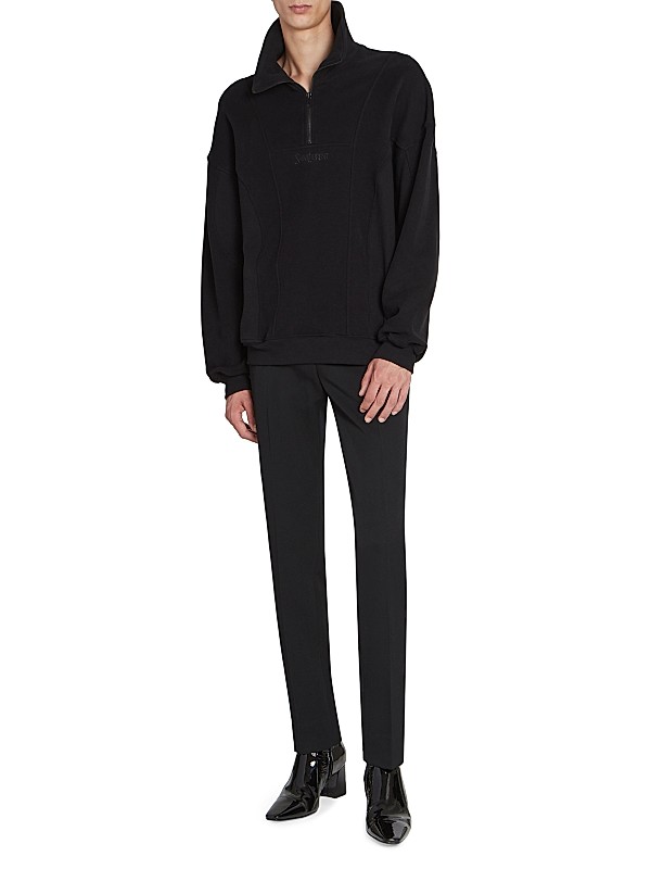 Shop Saint Laurent Half-Zip Sweatshirt | Saks Fifth Avenue Shop Saint Laurent Half-Zip Sweatshirt | Saks Fifth Avenue