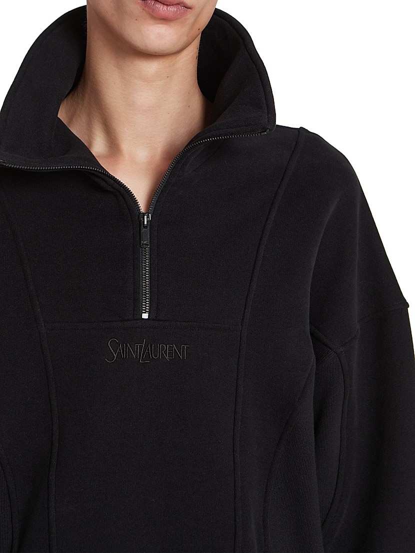 Shop Saint Laurent Half-Zip Sweatshirt | Saks Fifth Avenue Shop Saint Laurent Half-Zip Sweatshirt | Saks Fifth Avenue