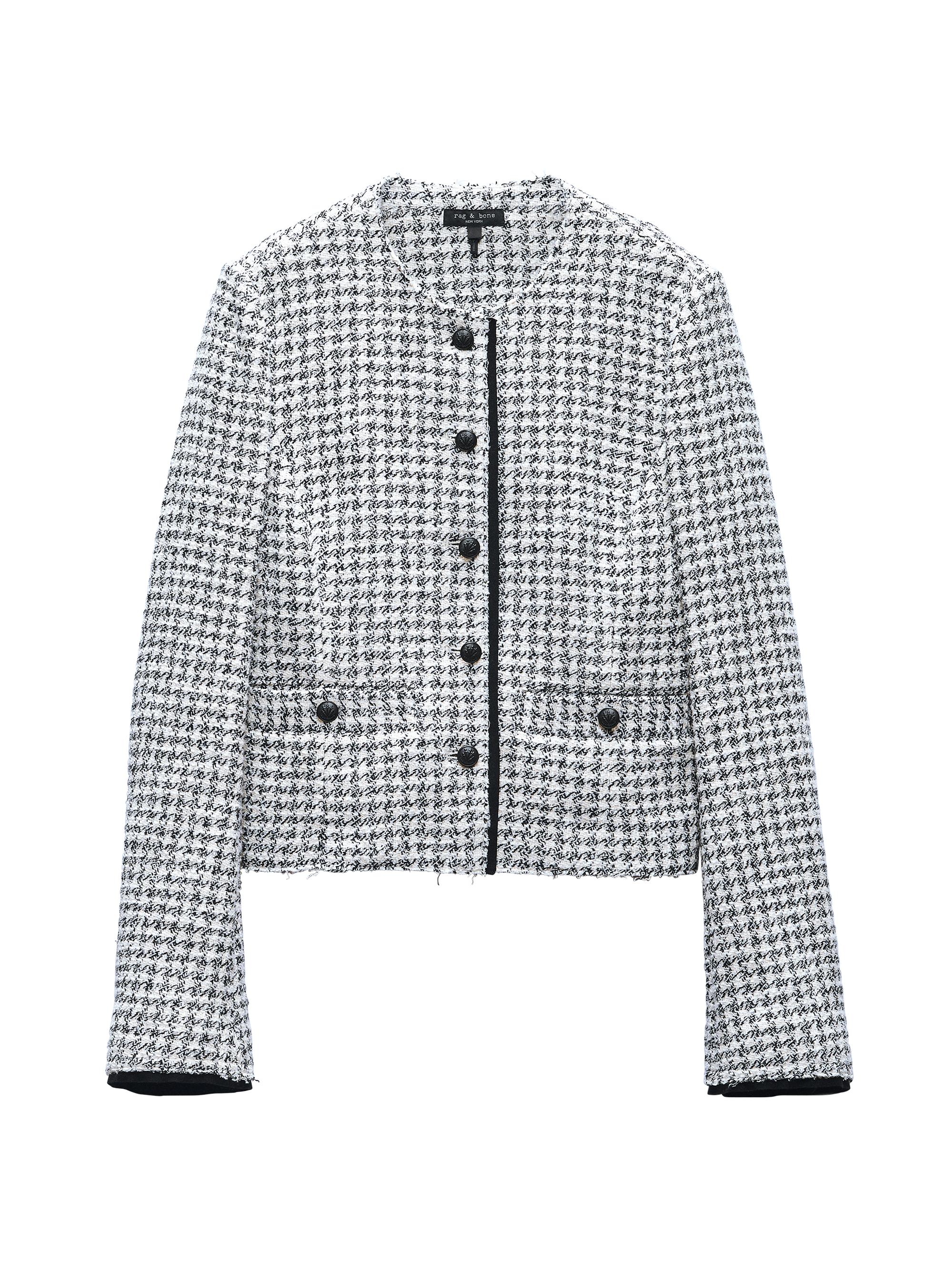 Wayf Kennedy Sequined Houndstooth Jacket | Saks Fifth Avenue
