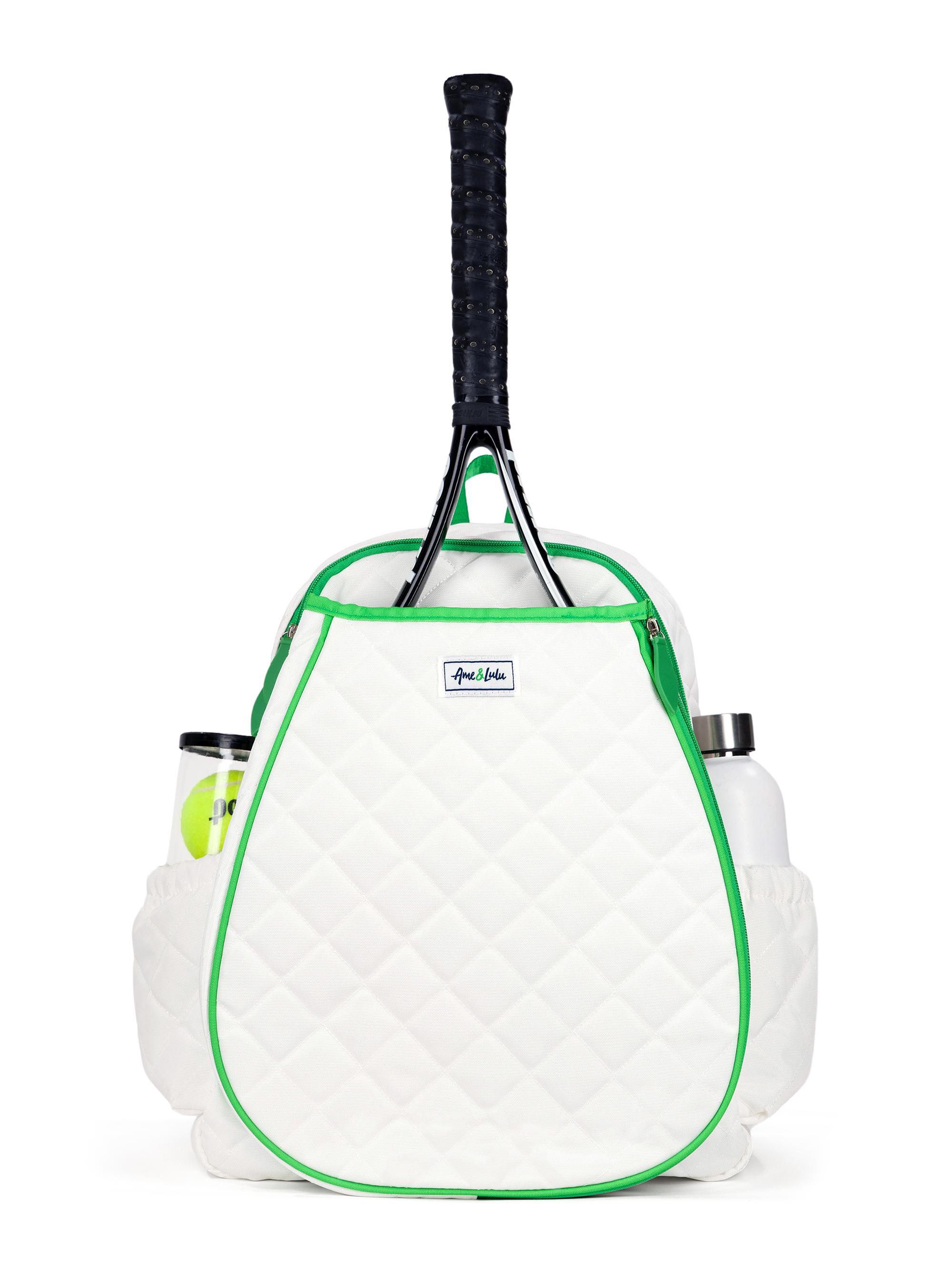 Ame & Lulu Game On Quilted Tennis Backpack - White