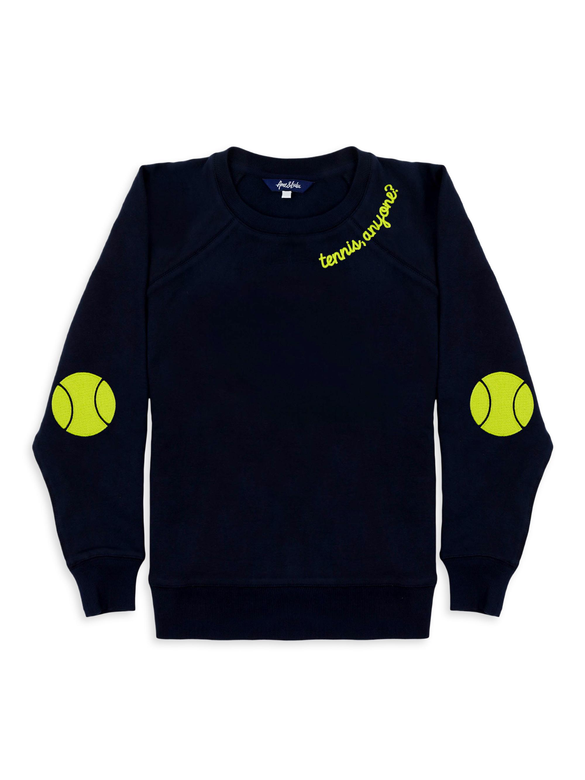 Ame & Lulu Love All Tennis Crewneck Sweatshirt - Navy