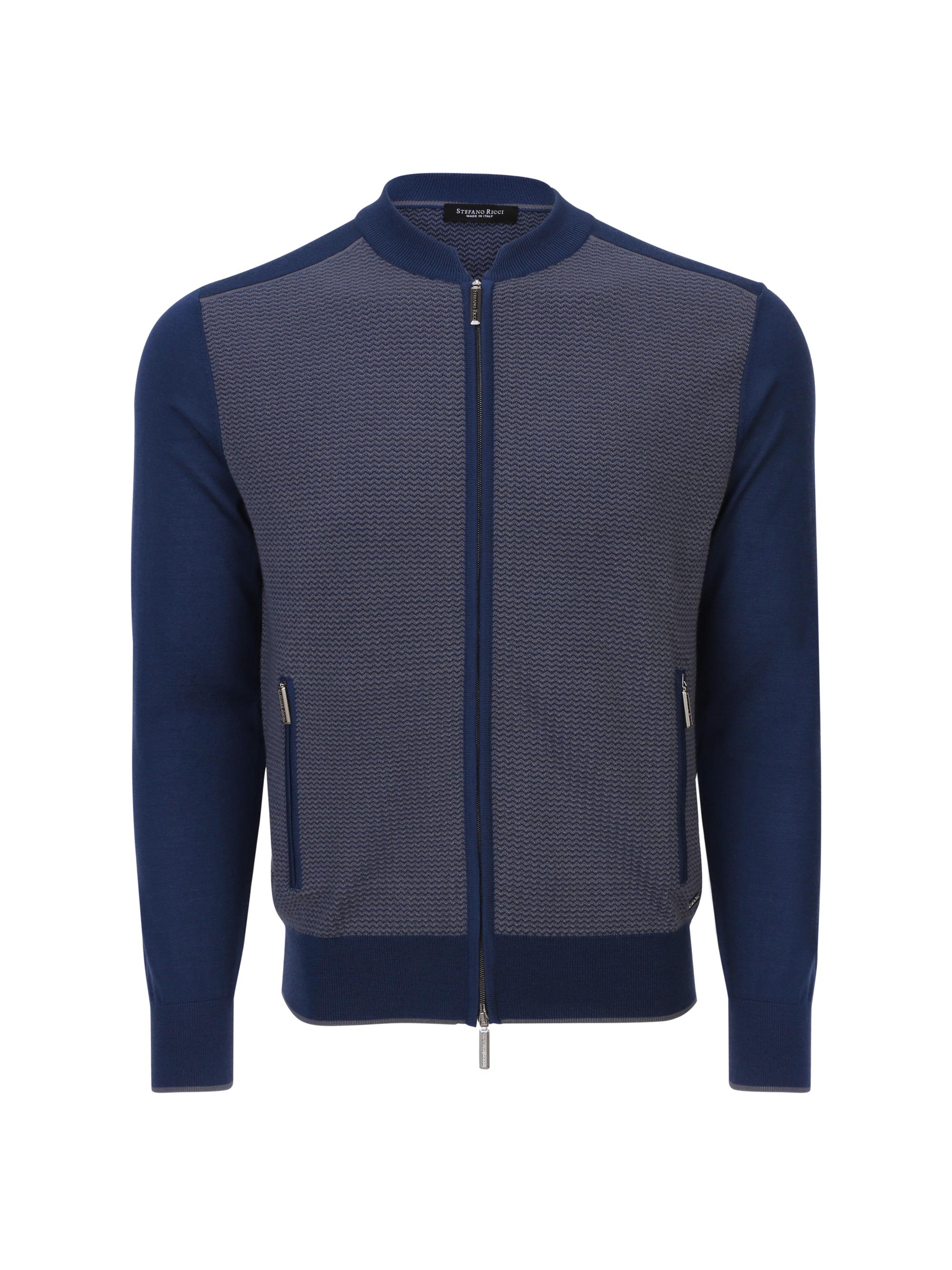 Stefano Ricci Men's Blouson Sweater - Blue