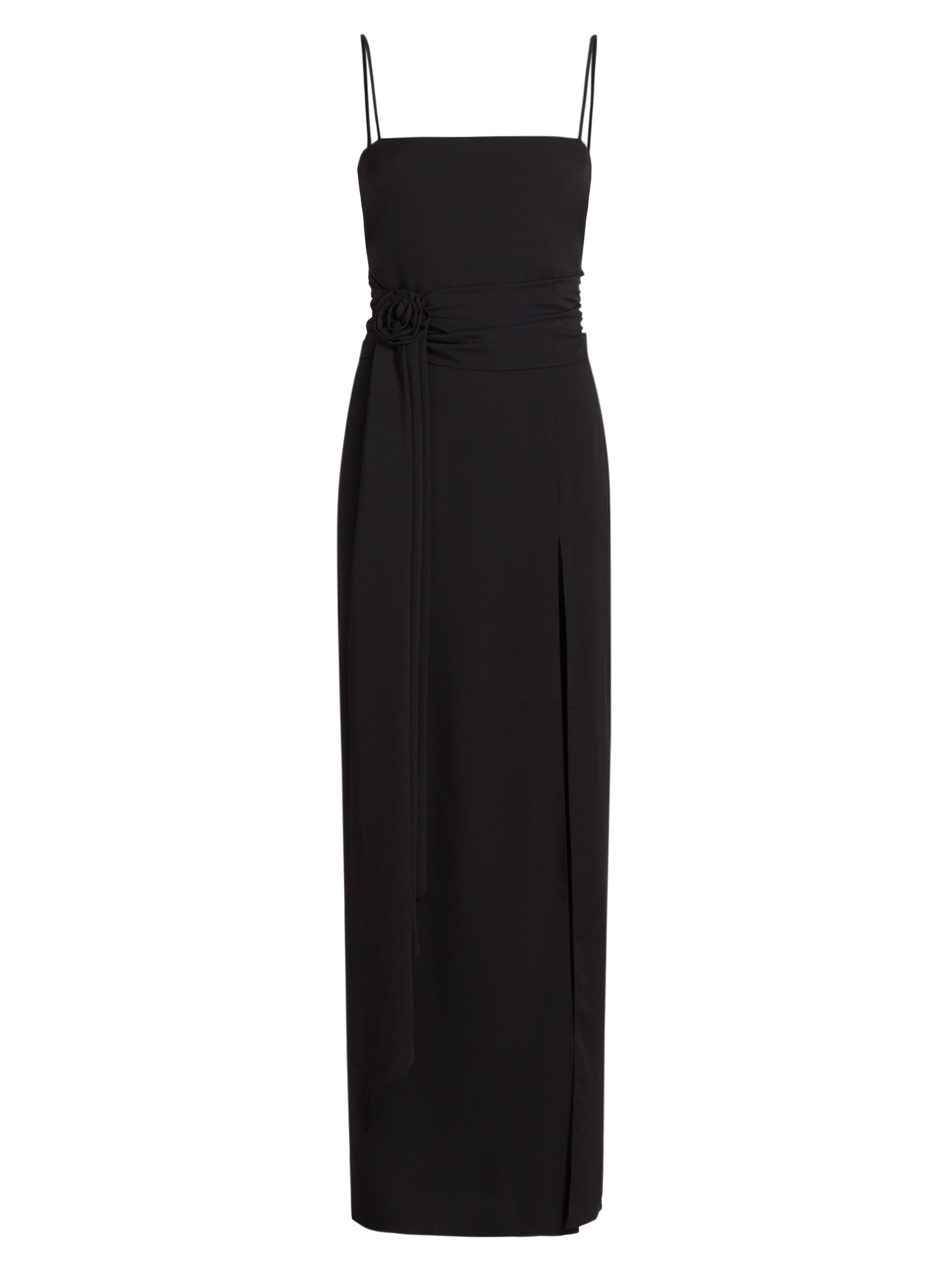 Amanda Uprichard Women's Isabel Rosette Slip Gown - Black
