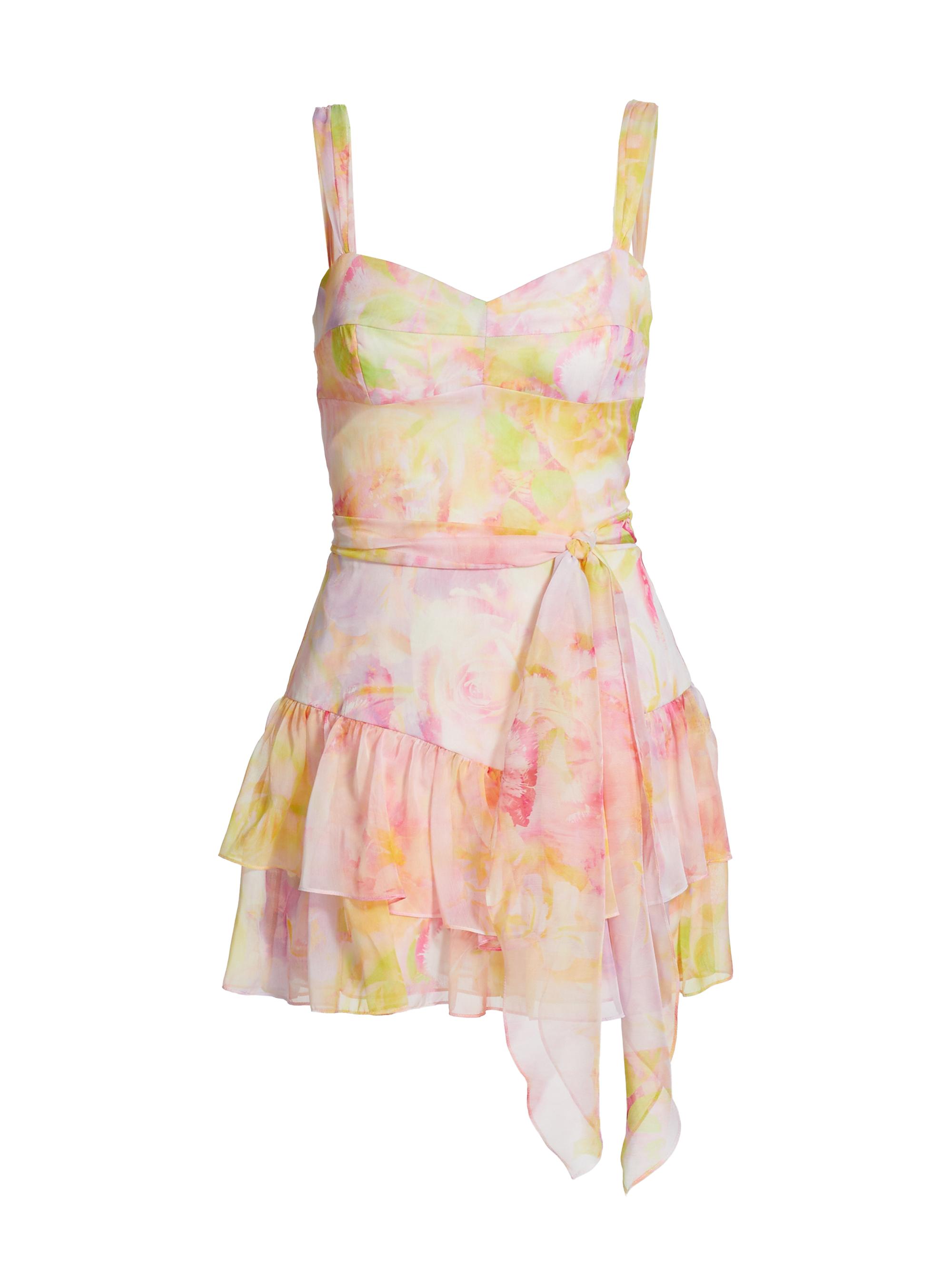 Amanda Uprichard Women's Kendra Floral Ruffled Skort Romper - Vivian