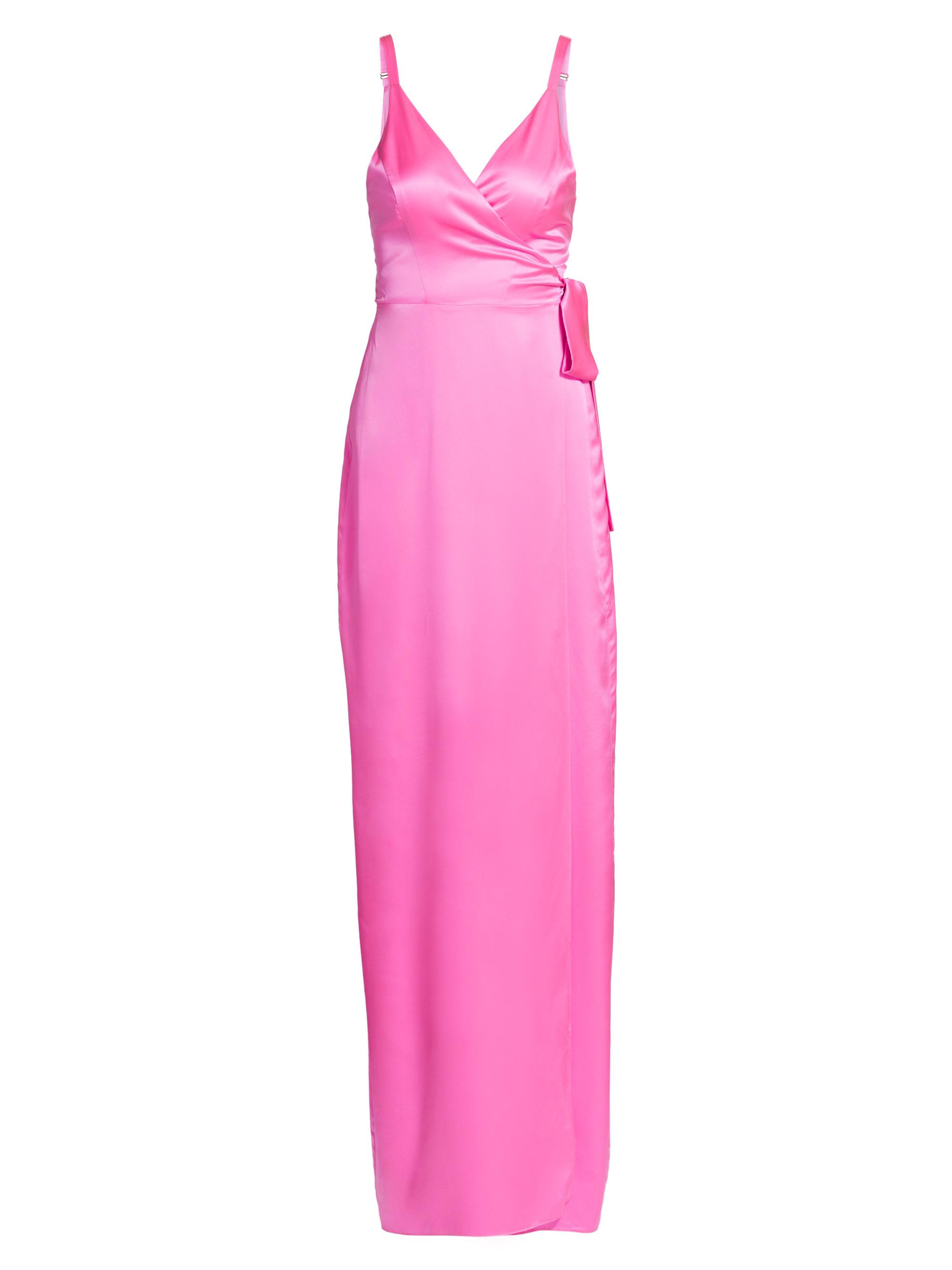 Amanda Uprichard Women's Liberty Silk Wrap Gown - Aster