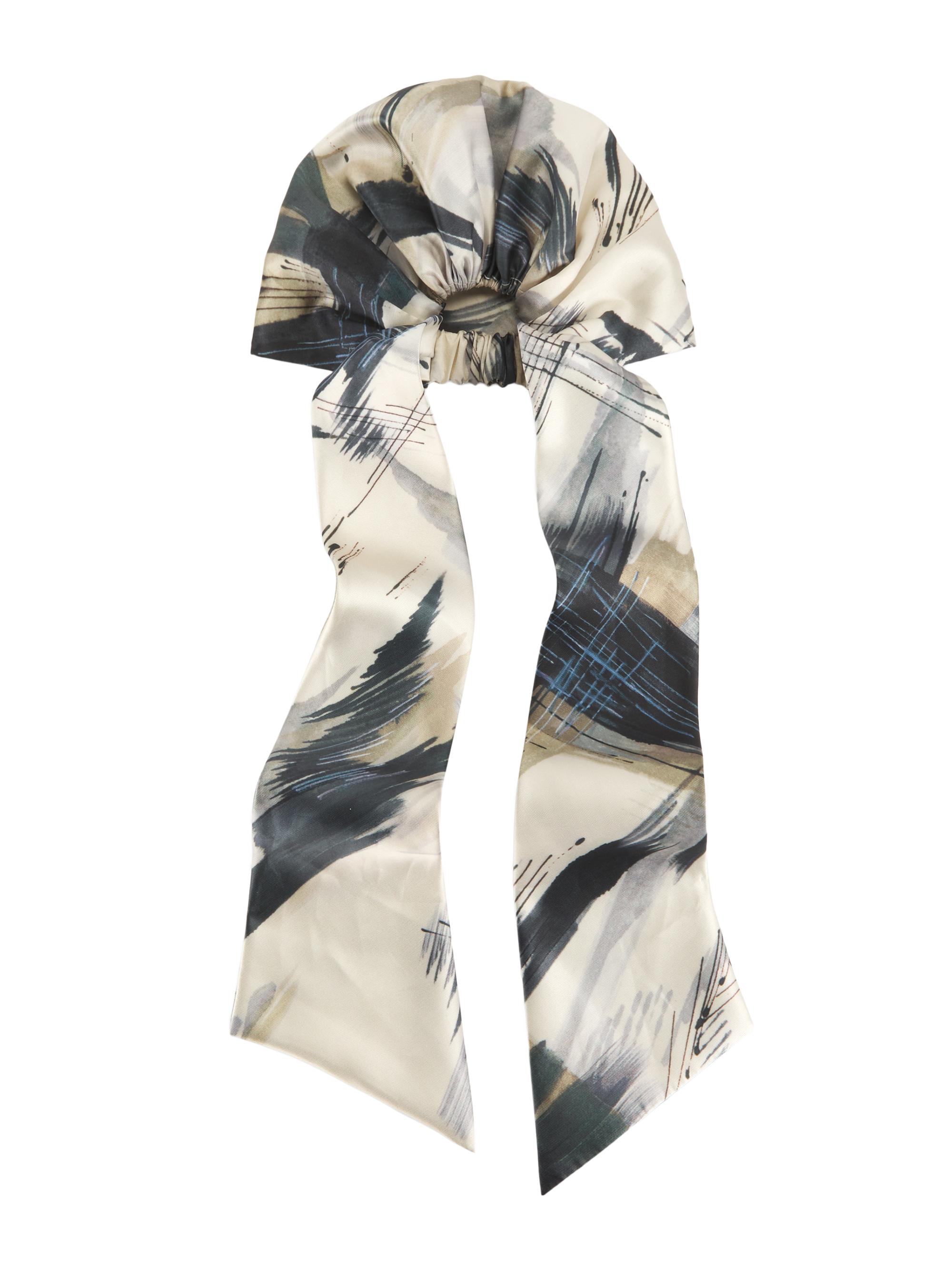 Eugenia Kim Women's Gigi Printed Satin Headscarf -  Beige Navy
