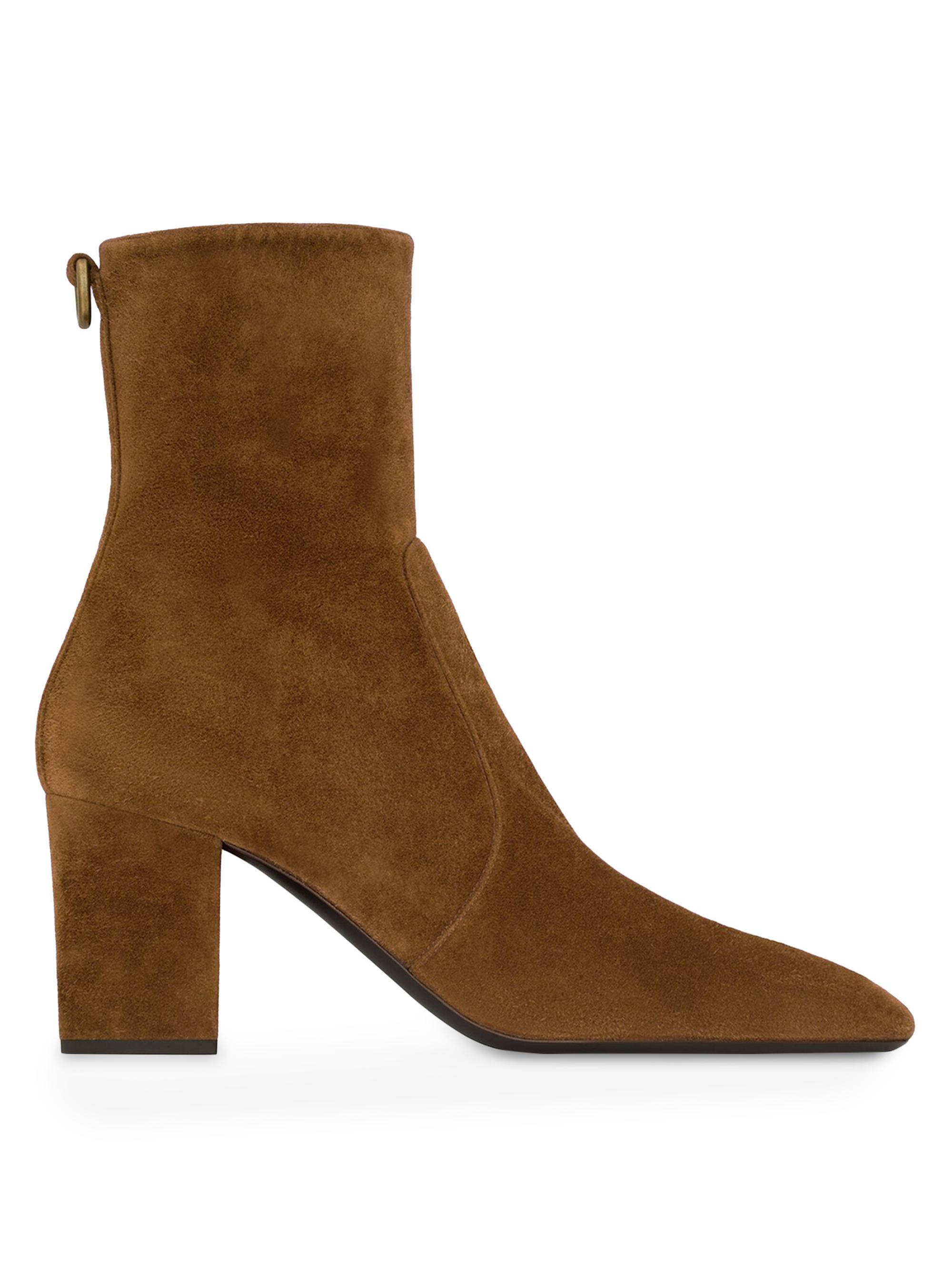 Saint Laurent Women's Betty Booties in Suede - Land