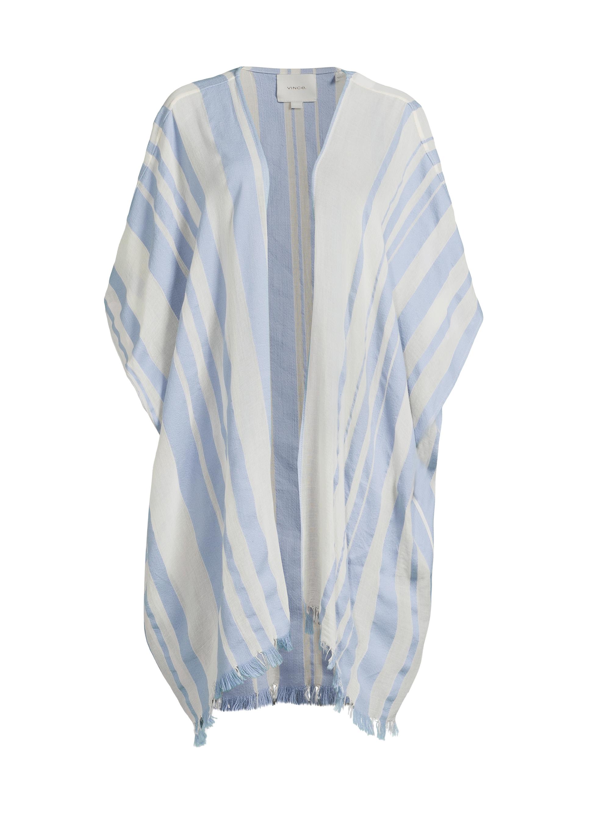 Vince Women's Oversized Stripe Cotton Caftan - Off White