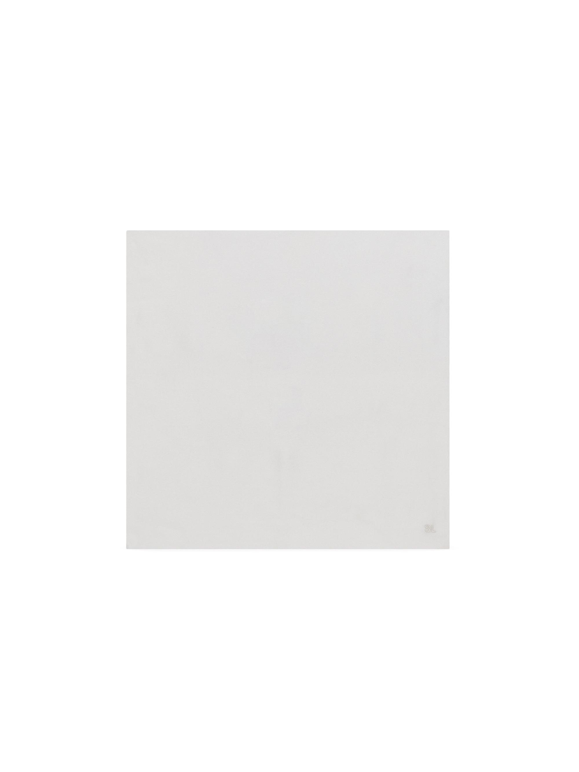 Saint Laurent Men's Pocket Square in Silk - Off White