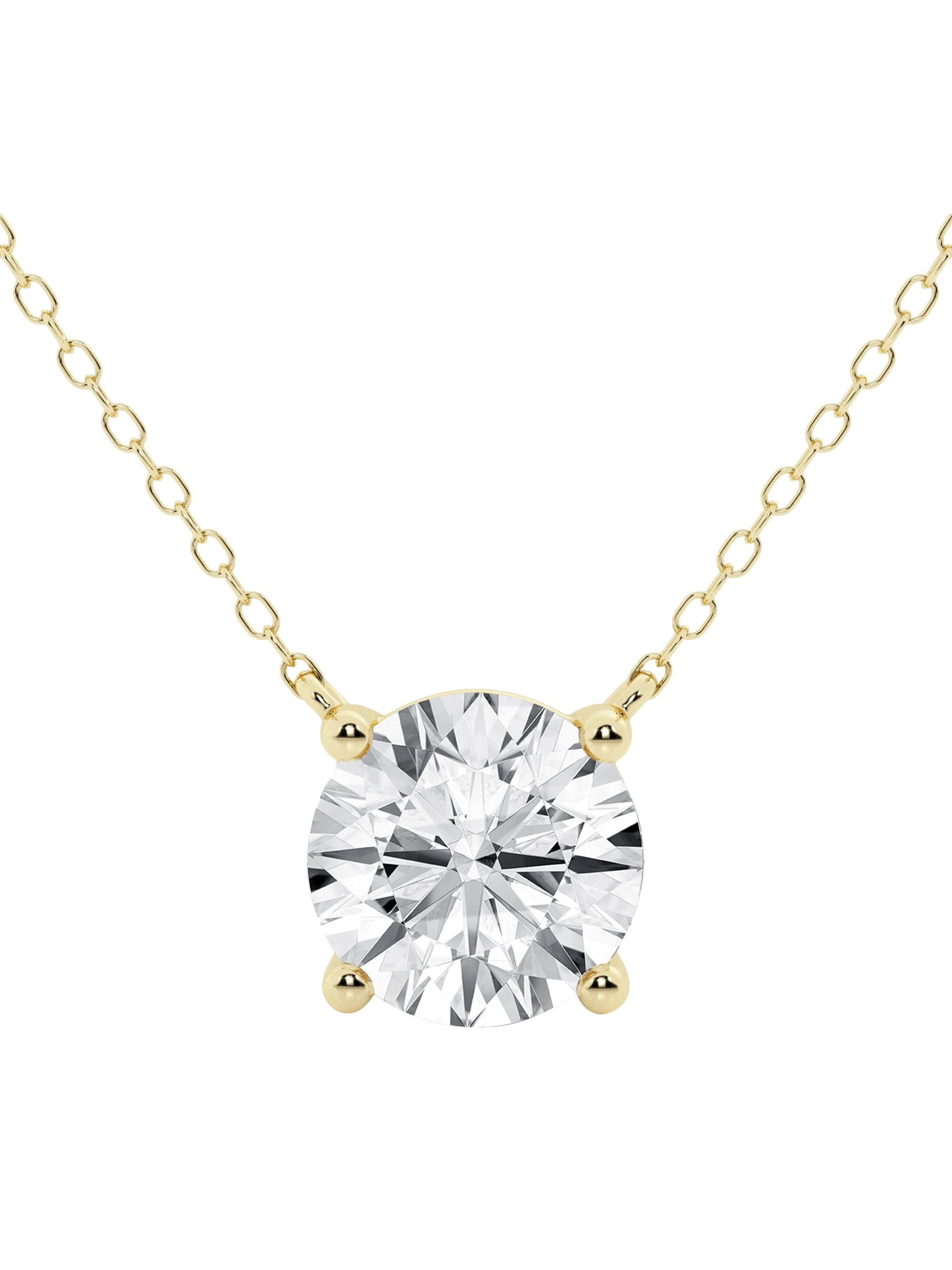 Saks Fifth Avenue Collection Women's 14K Gold & Round Lab-Grown Diamond Solitaire Pendant Necklace - Yellow Gold