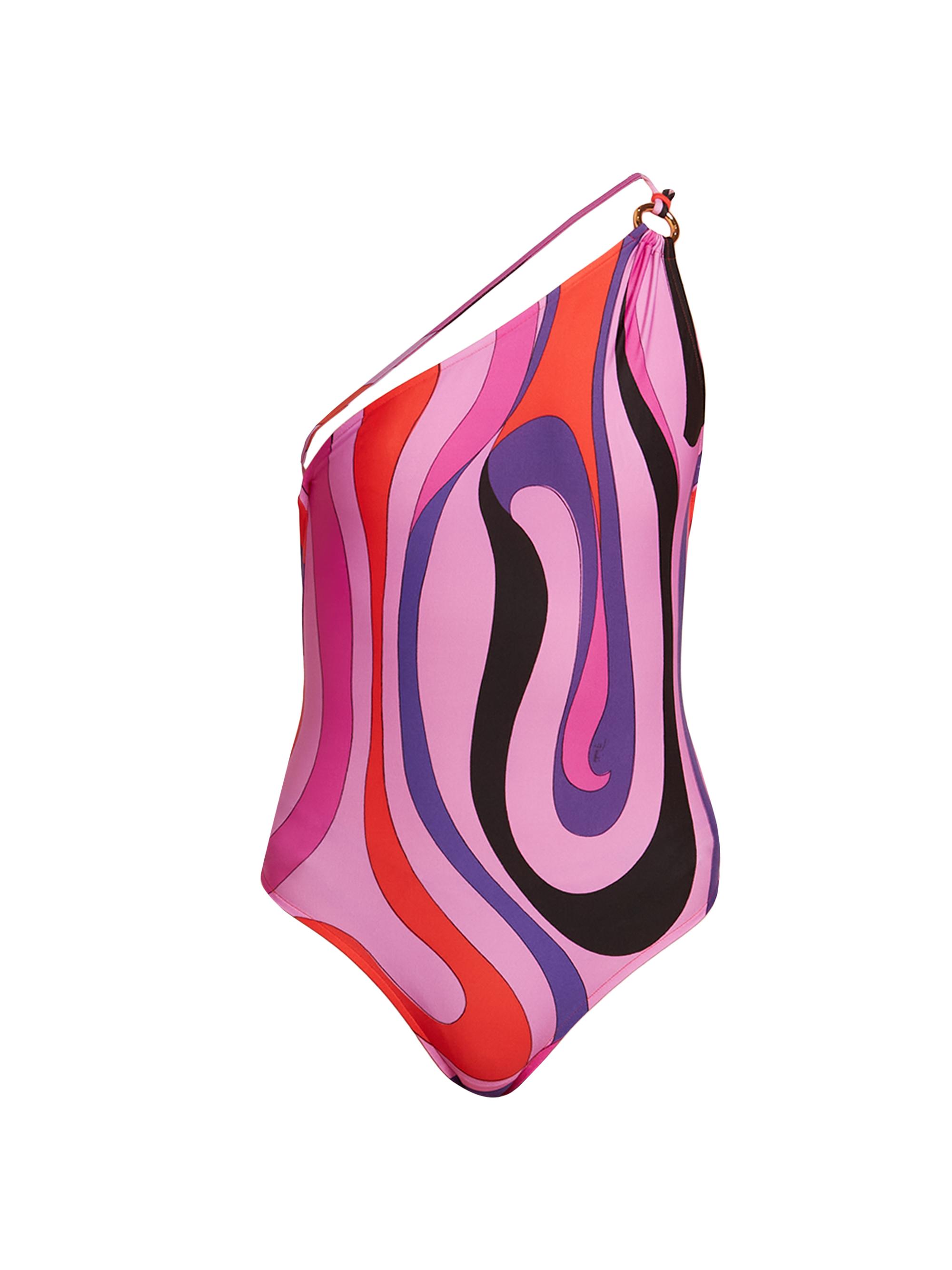Pucci Women's Very Vivara Asymmetric Print One-Piece Swimsuit - Peonia Rosso
