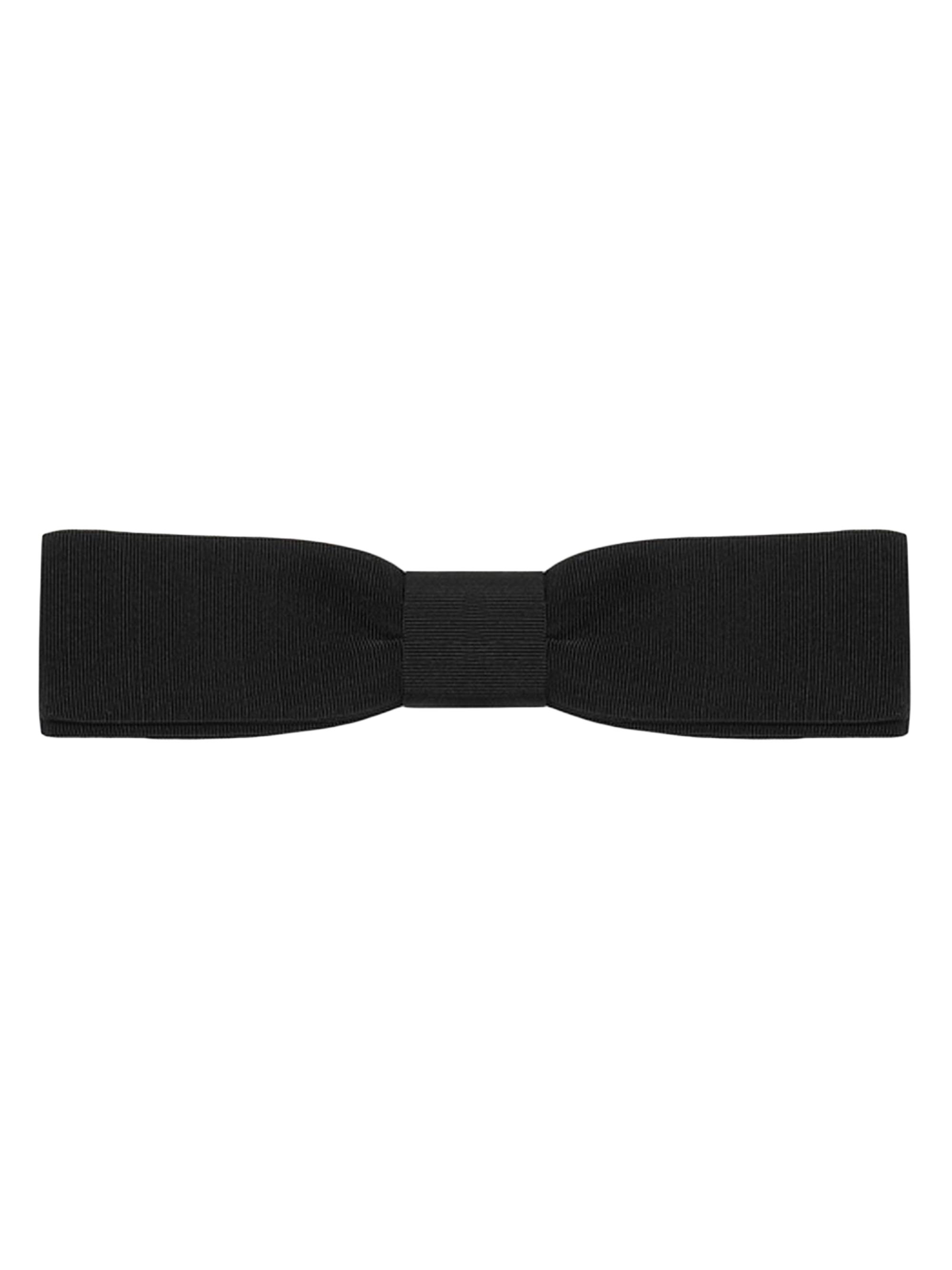 Saint Laurent Men's Rectangular Bow Tie in Faille - Black