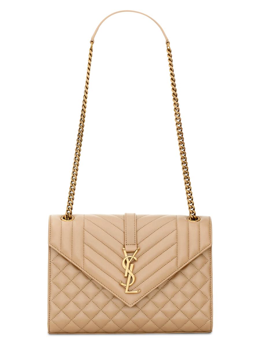 Saint Laurent Envelope Medium Shoulder Bag in Matelassé