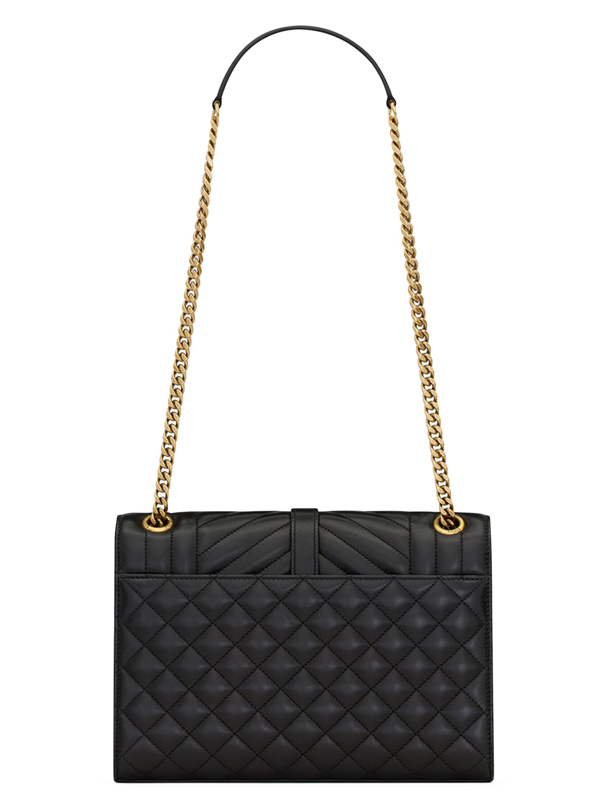 Saint Laurent Envelope Medium Shoulder Bag in Matelassé Lambskin