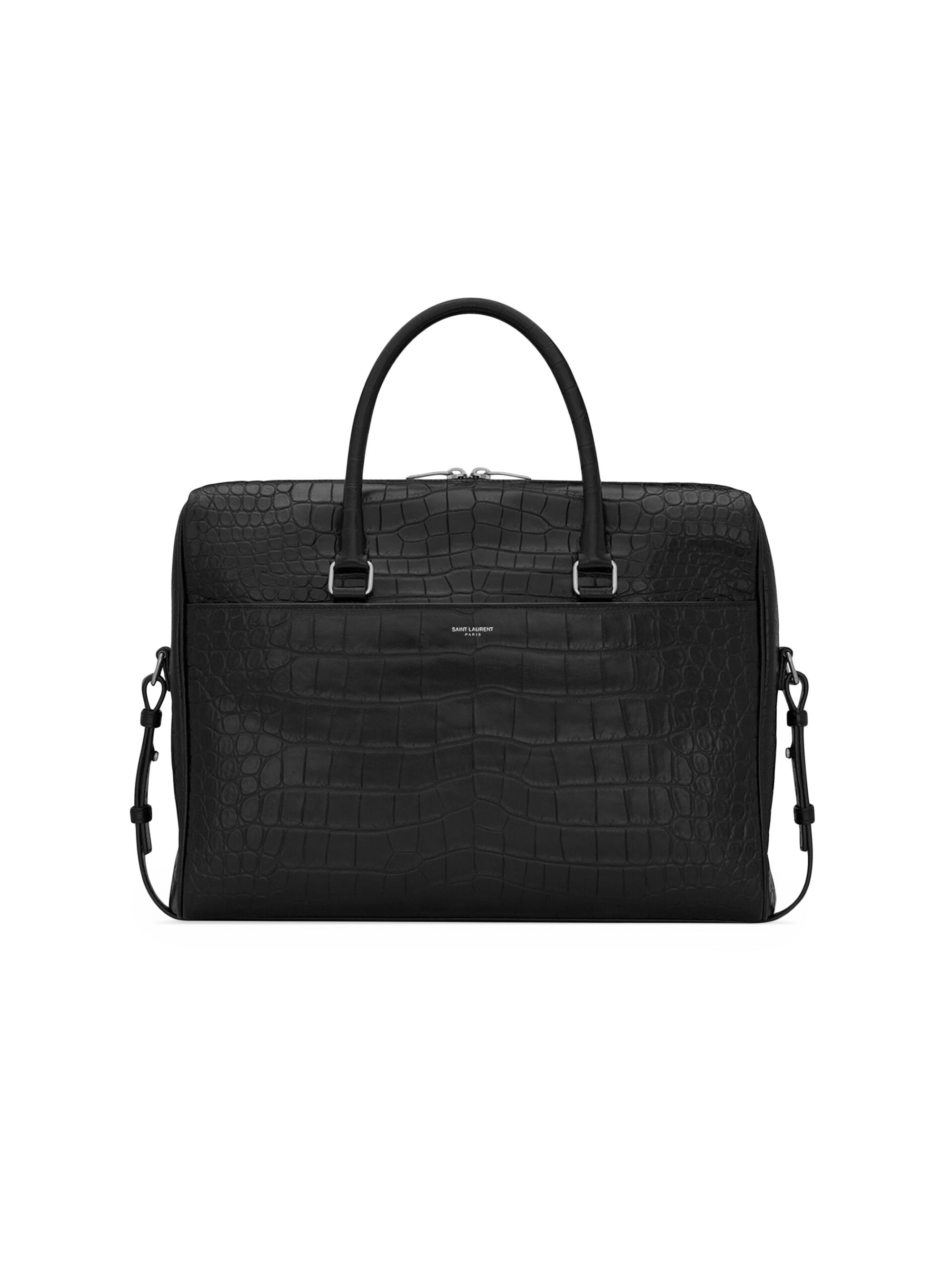 Saint Laurent Leather Briefcase | Saks Fifth Avenue