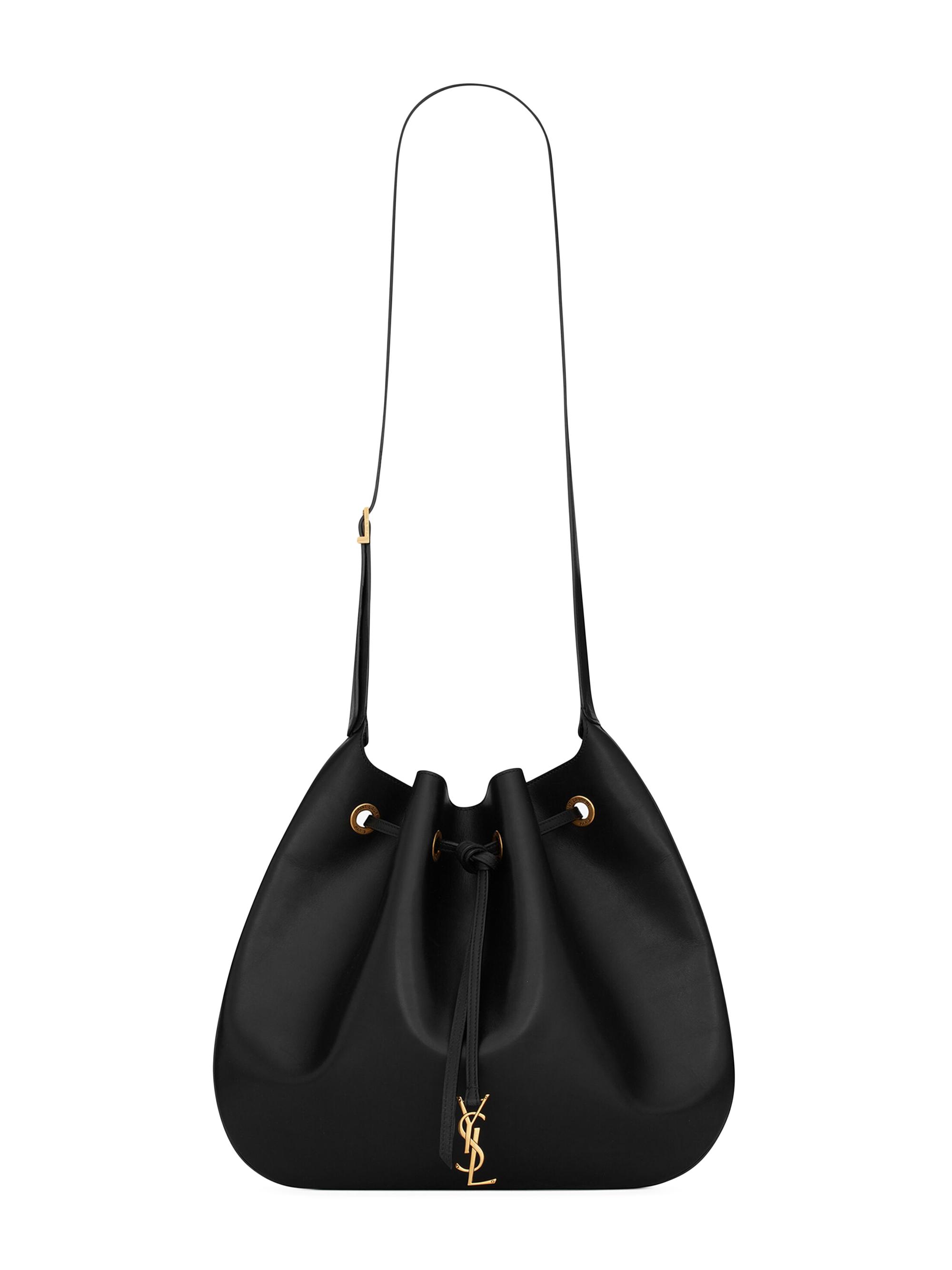 Saint Laurent Women's Paris Vii  Flat Hobo Bag in Smooth Leather - Black