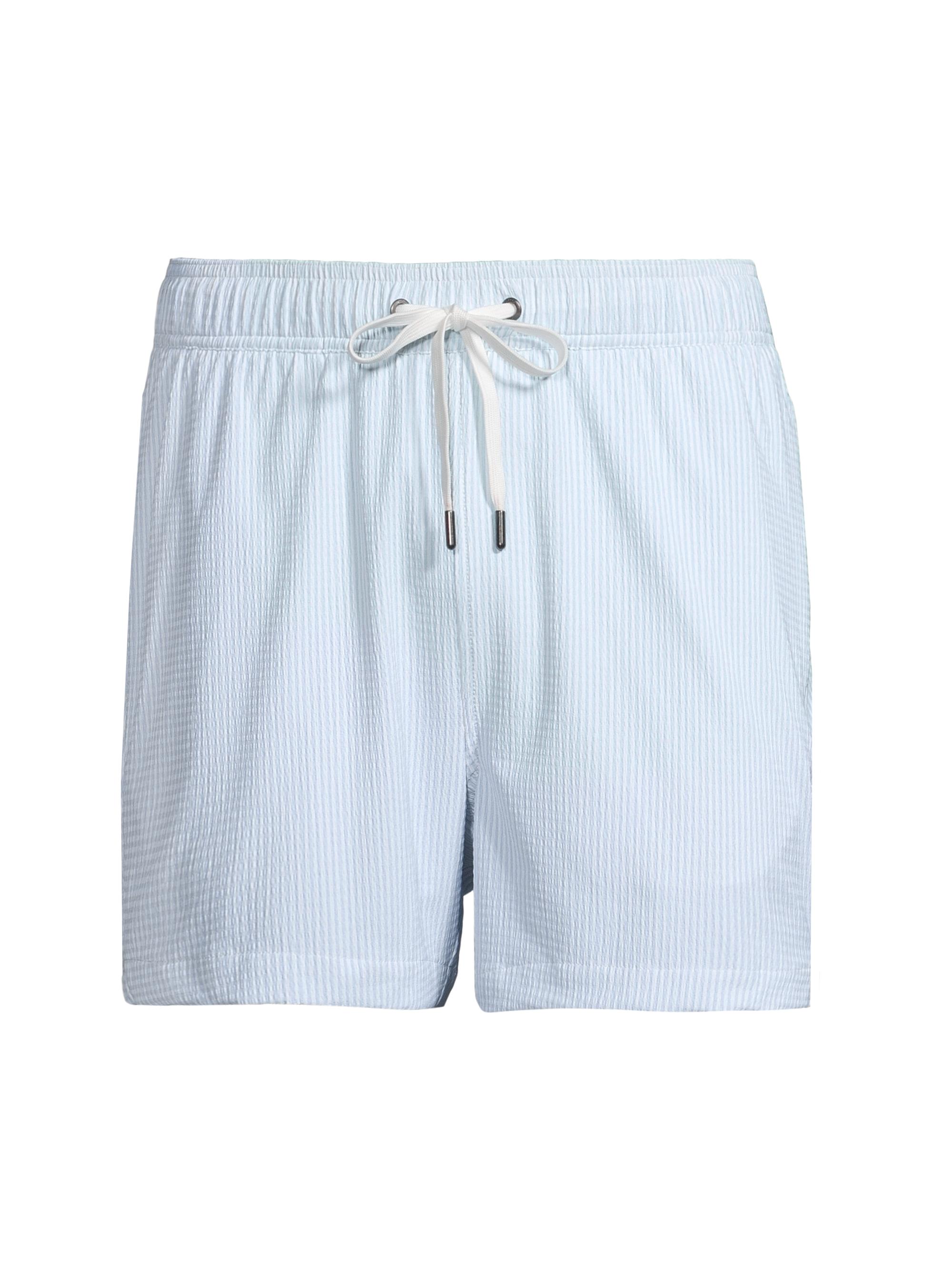 Onia Men's Charles 5'Swim Shorts - Pale Blue White