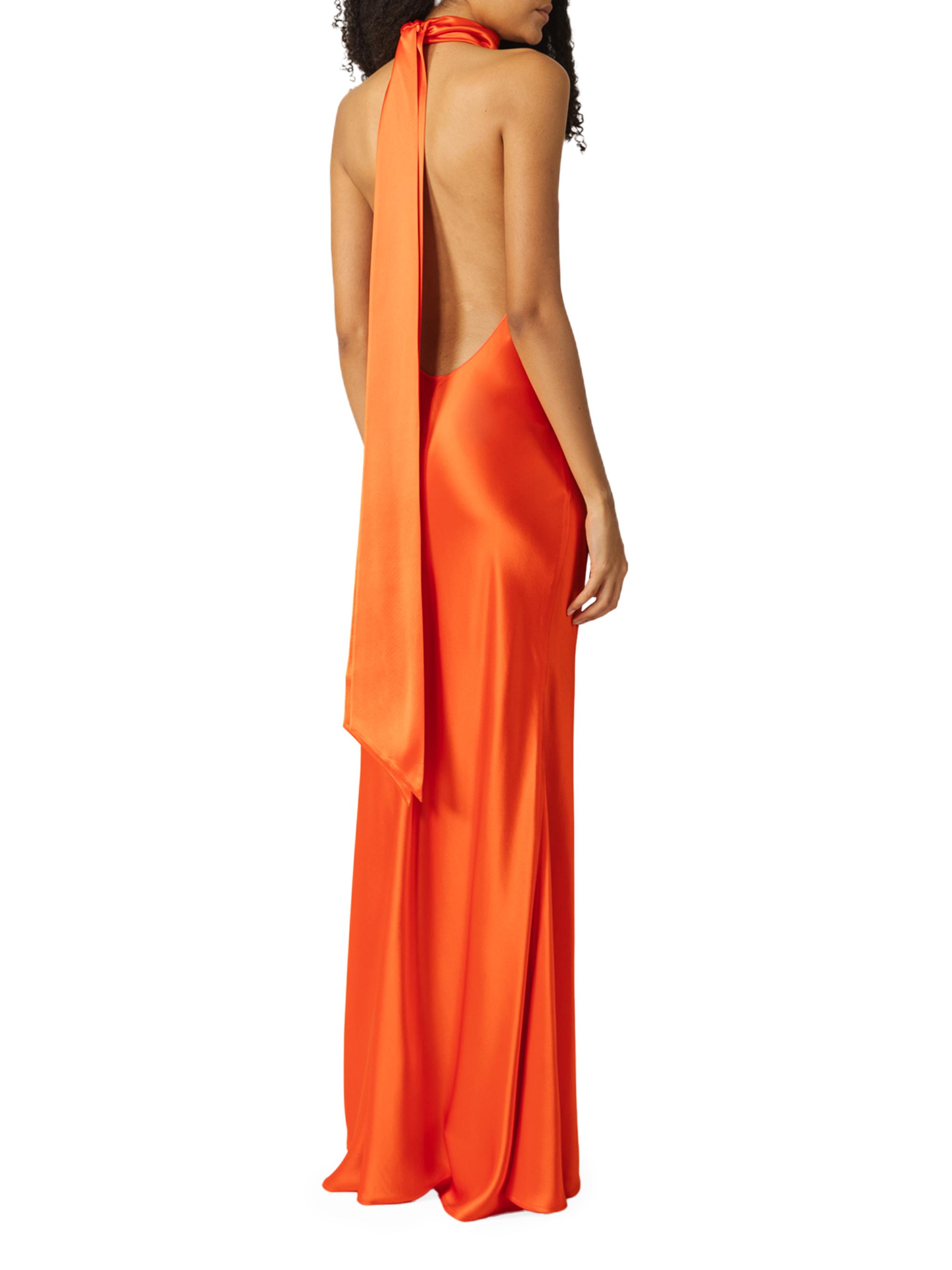 strapless open back dress Penelope Backless Satin Gown main image 0