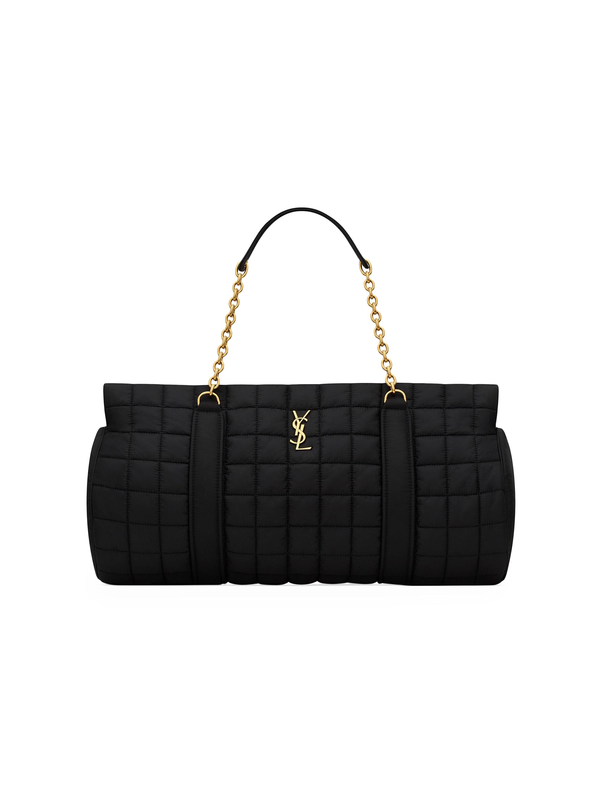 Saint Laurent Women's Gloria Supple Travel Bag in Quilted Nylon - Black