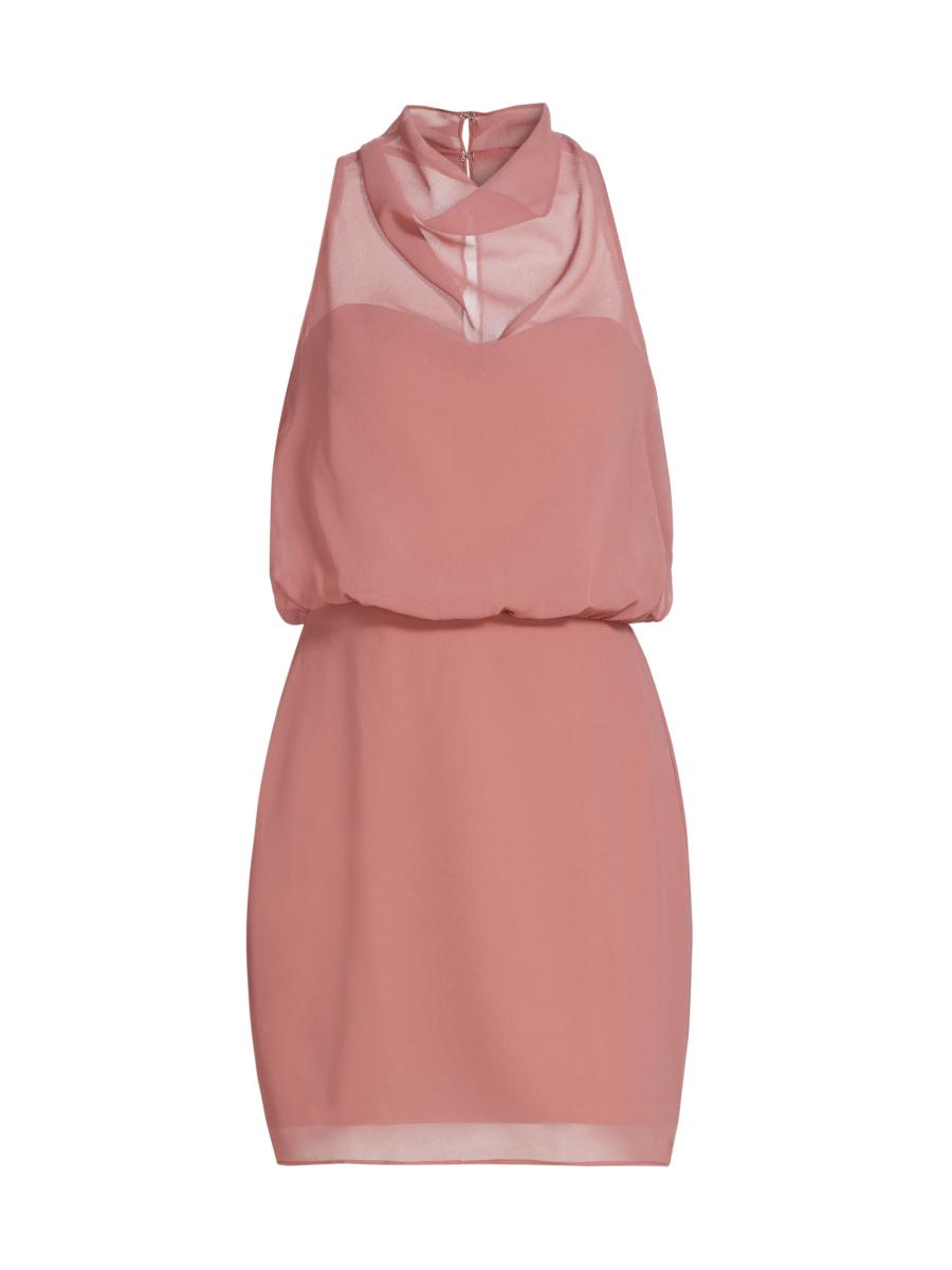 Amanda Uprichard シルク チュニック Amanda Uprichard Ellison Silk Cowl-Neck Minidress | Saks