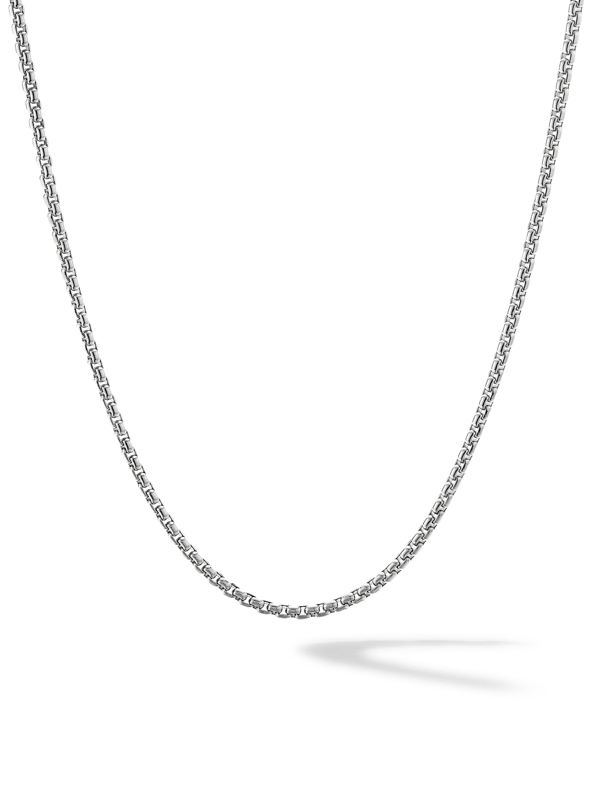 David Yurman Box Chain Necklace in Platinum | Saks Fifth Avenue