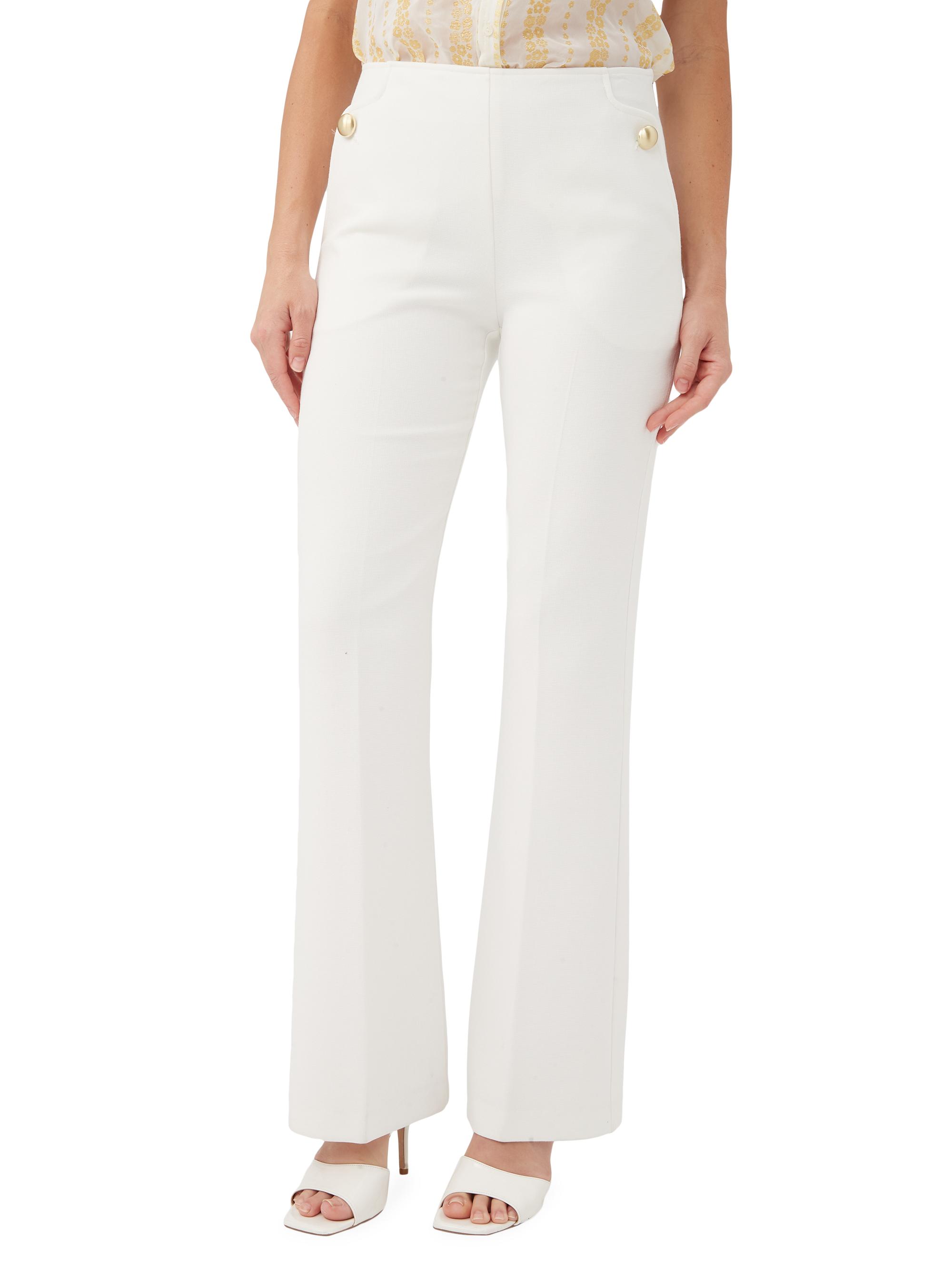 Trina Turk Women's Boynton Boot-Cut Pants - White Wash
