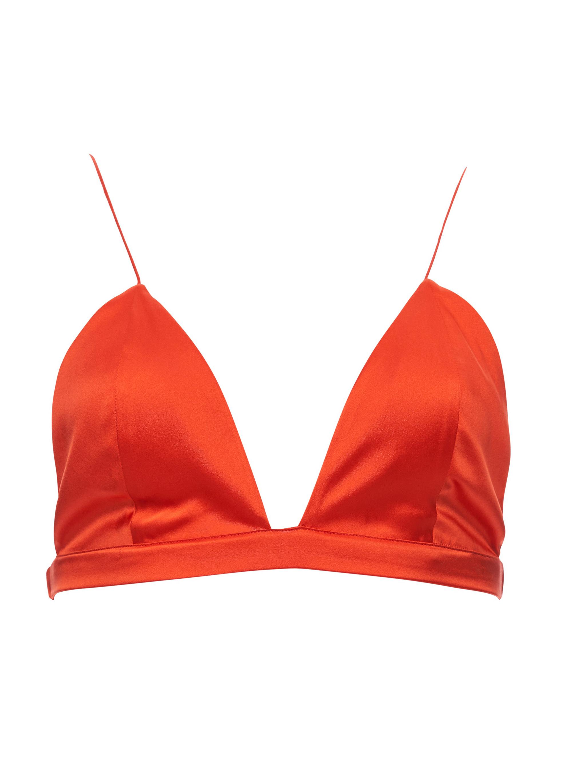 Ser.o.ya Women's Doral Silk Bralette Top - Blood Orange