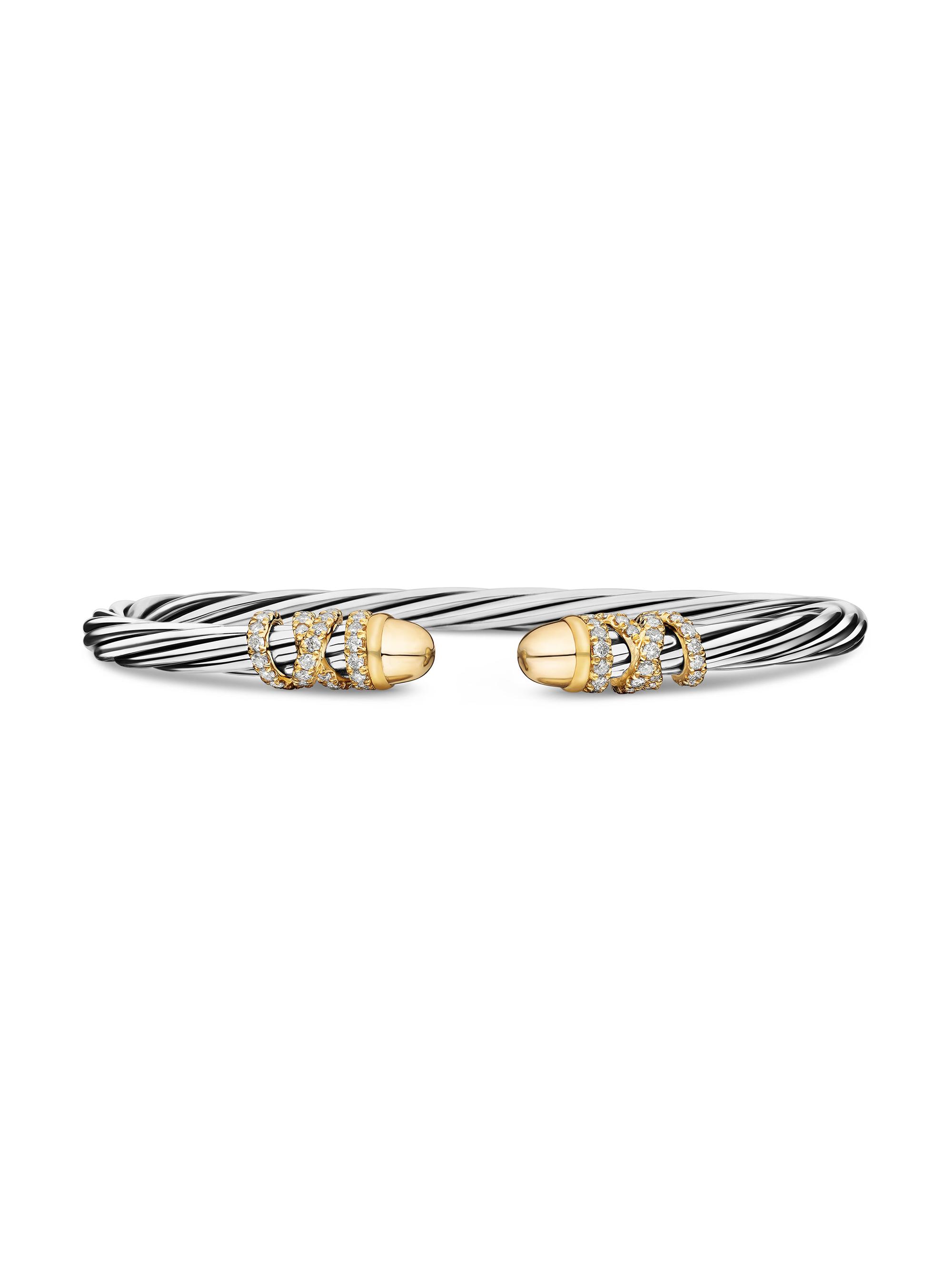 David Yurman Women's Helena Bracelet in Sterling Silver - Gold Dome