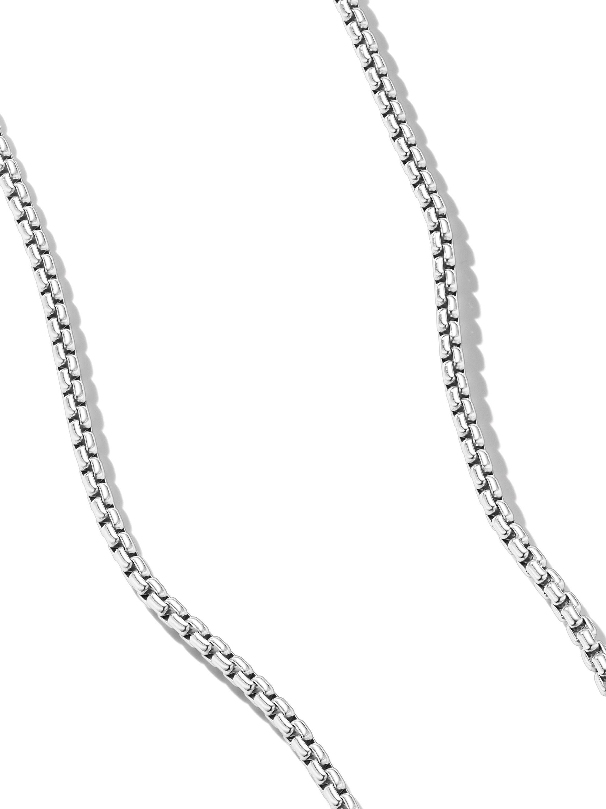 Box Chain Necklace in 18K White Gold
