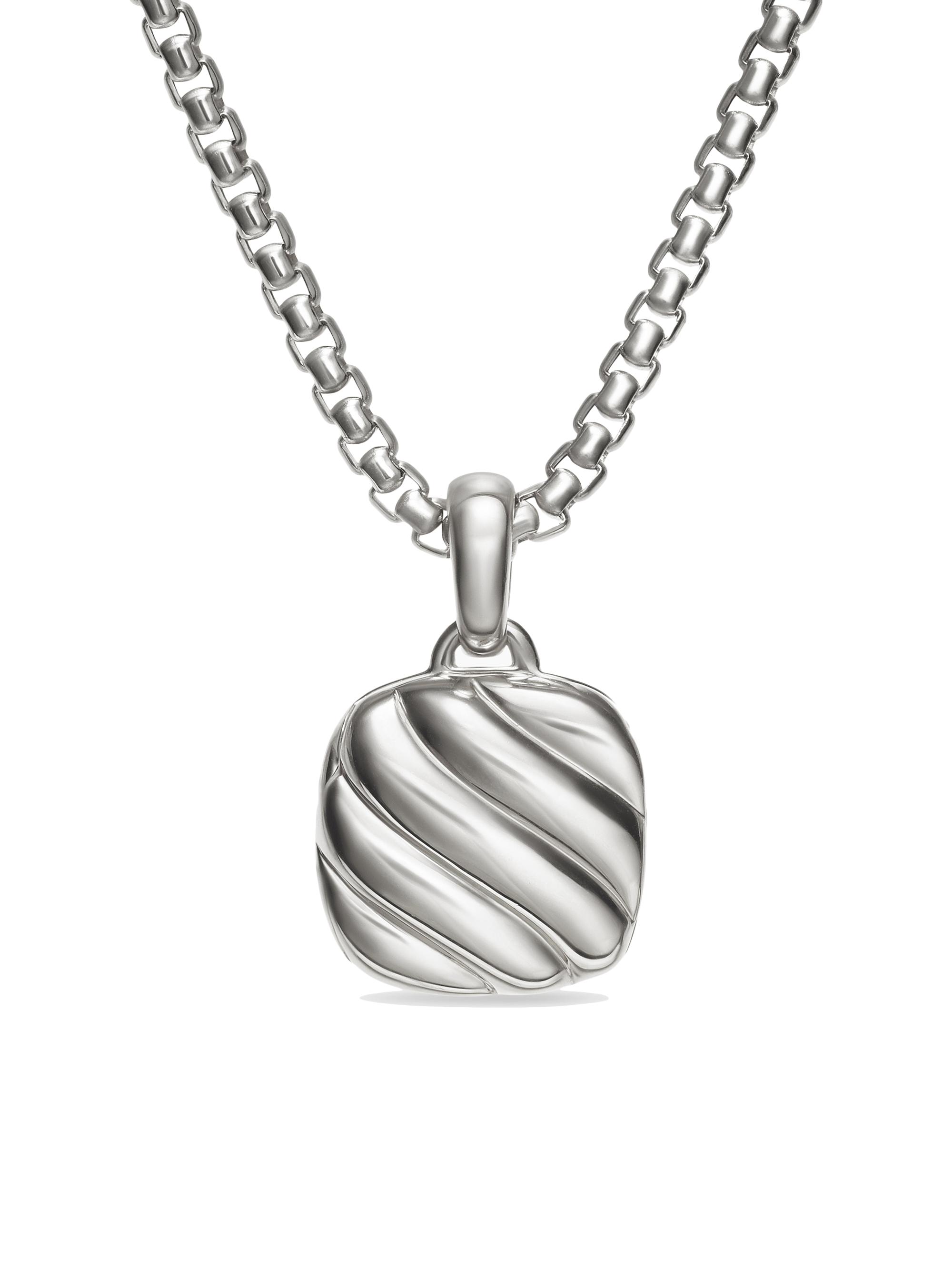 David Yurman Women's Sculpted Cable Square Locket in Sterling Silver - Silver
