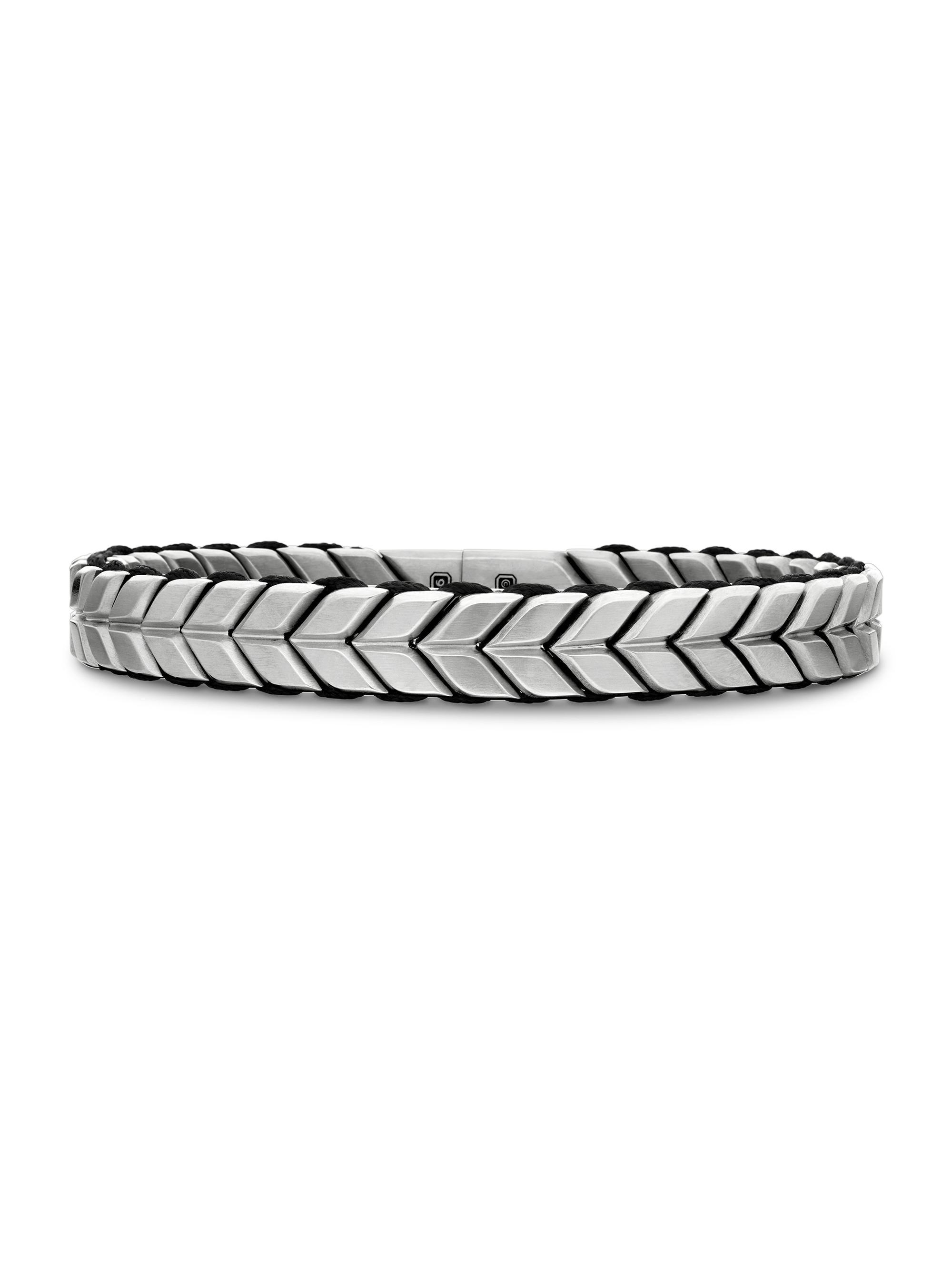 David Yurman Men's Chevron Woven Bracelet in Sterling Silver - Silver