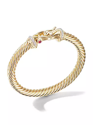 Buckle Cablespira Bracelet in 18K Yellow Gold