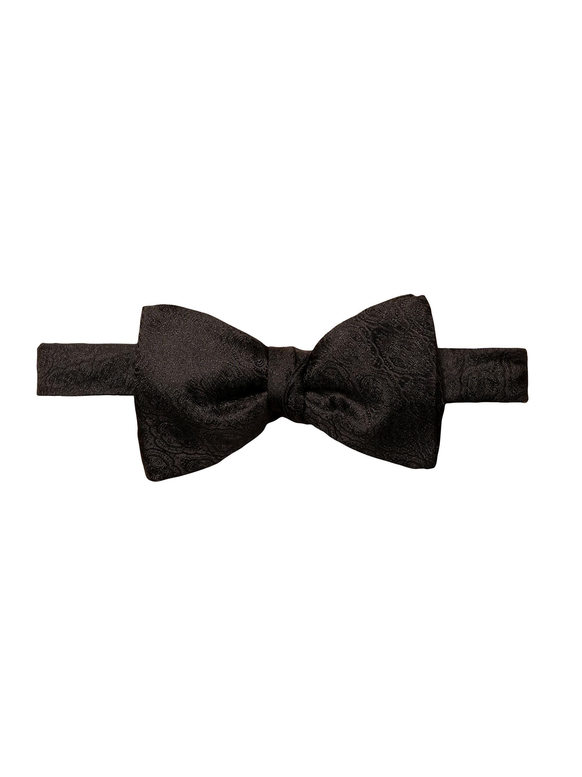 Eton Men's Geometric Silk Woven Bowtie - Black
