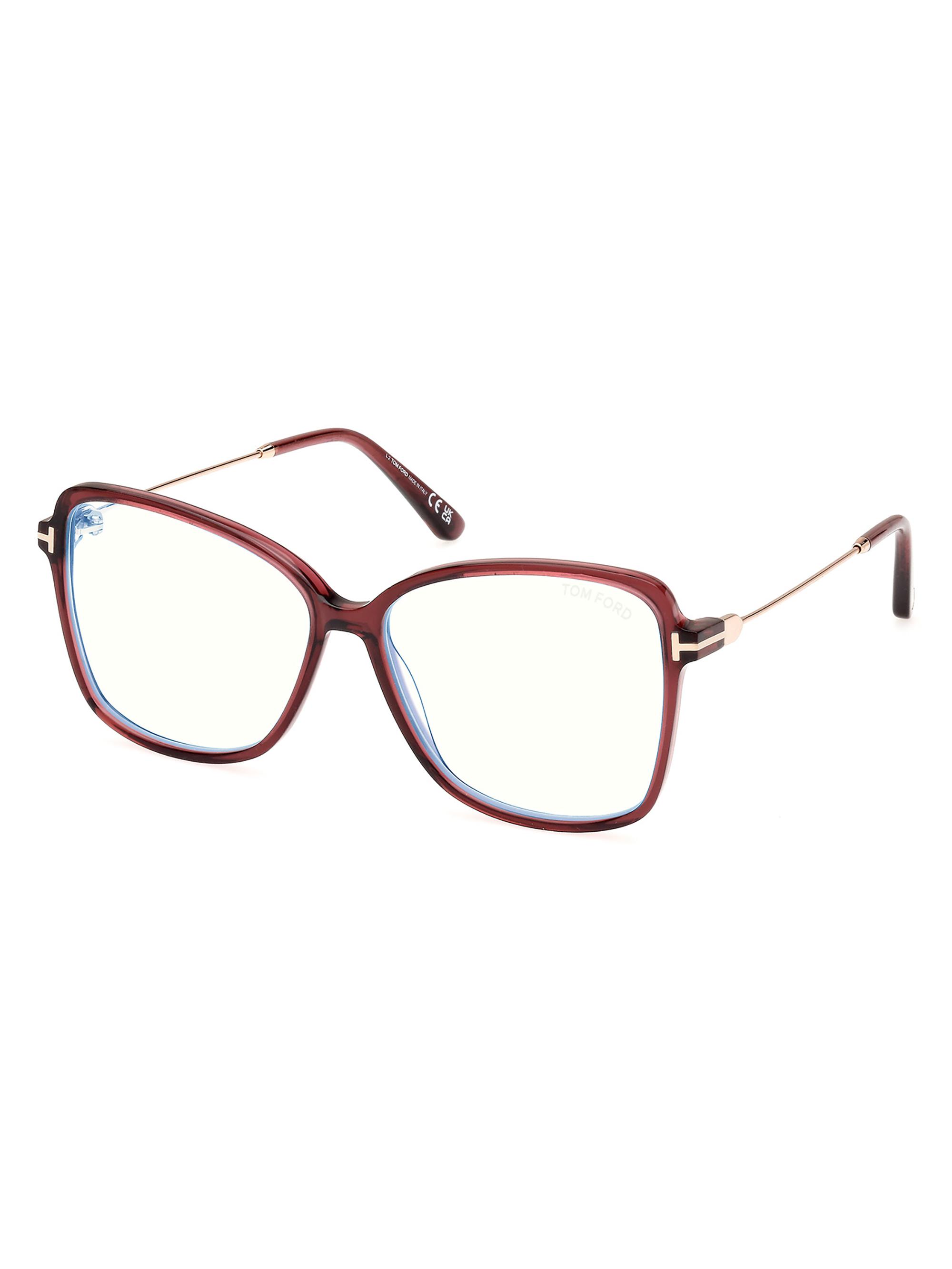 TOM FORD Women's 55MM Blue Block Butterfly Eyeglasses - Transparent Wine Rose Gold