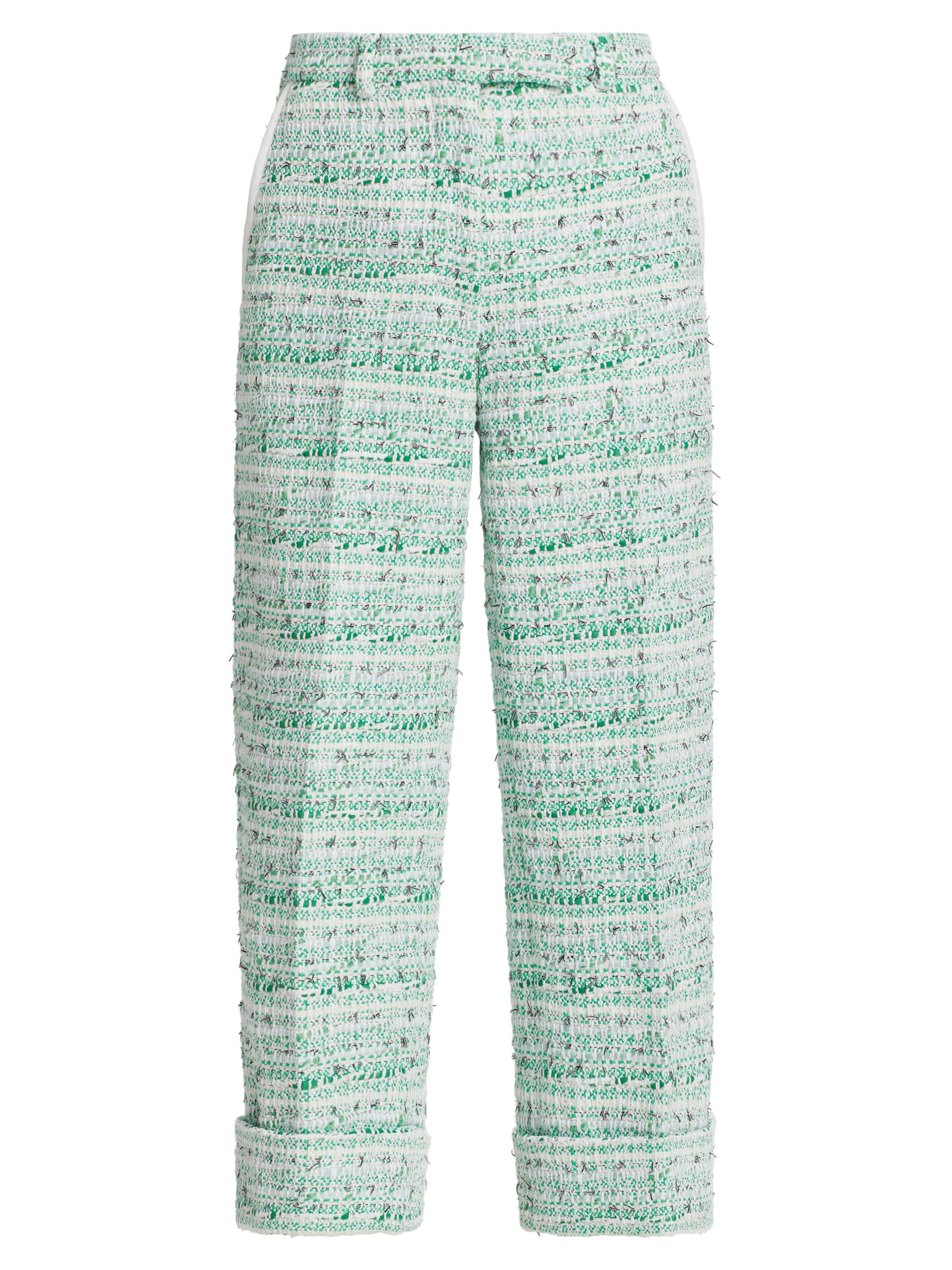 Thom Browne Women's Sack Tweed Cropped Trousers - Green