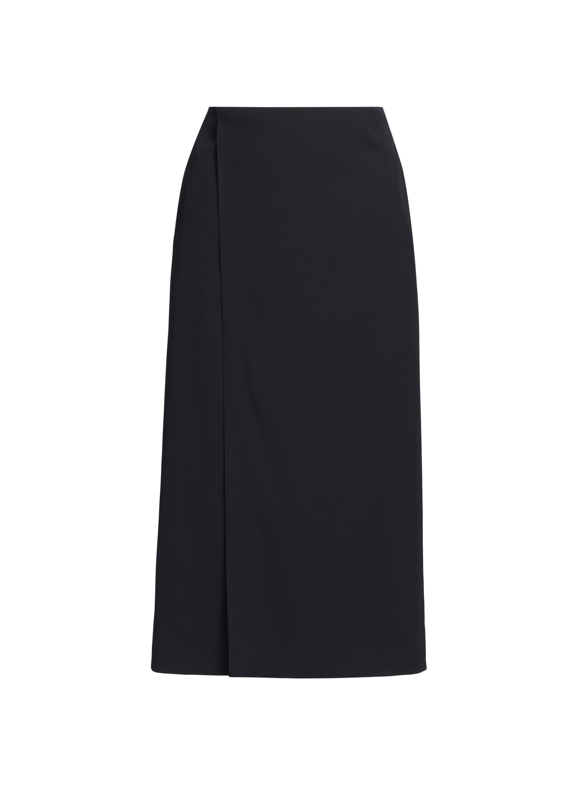 The Row Women's Kavi Wool Wrap Midi-Skirt - Black