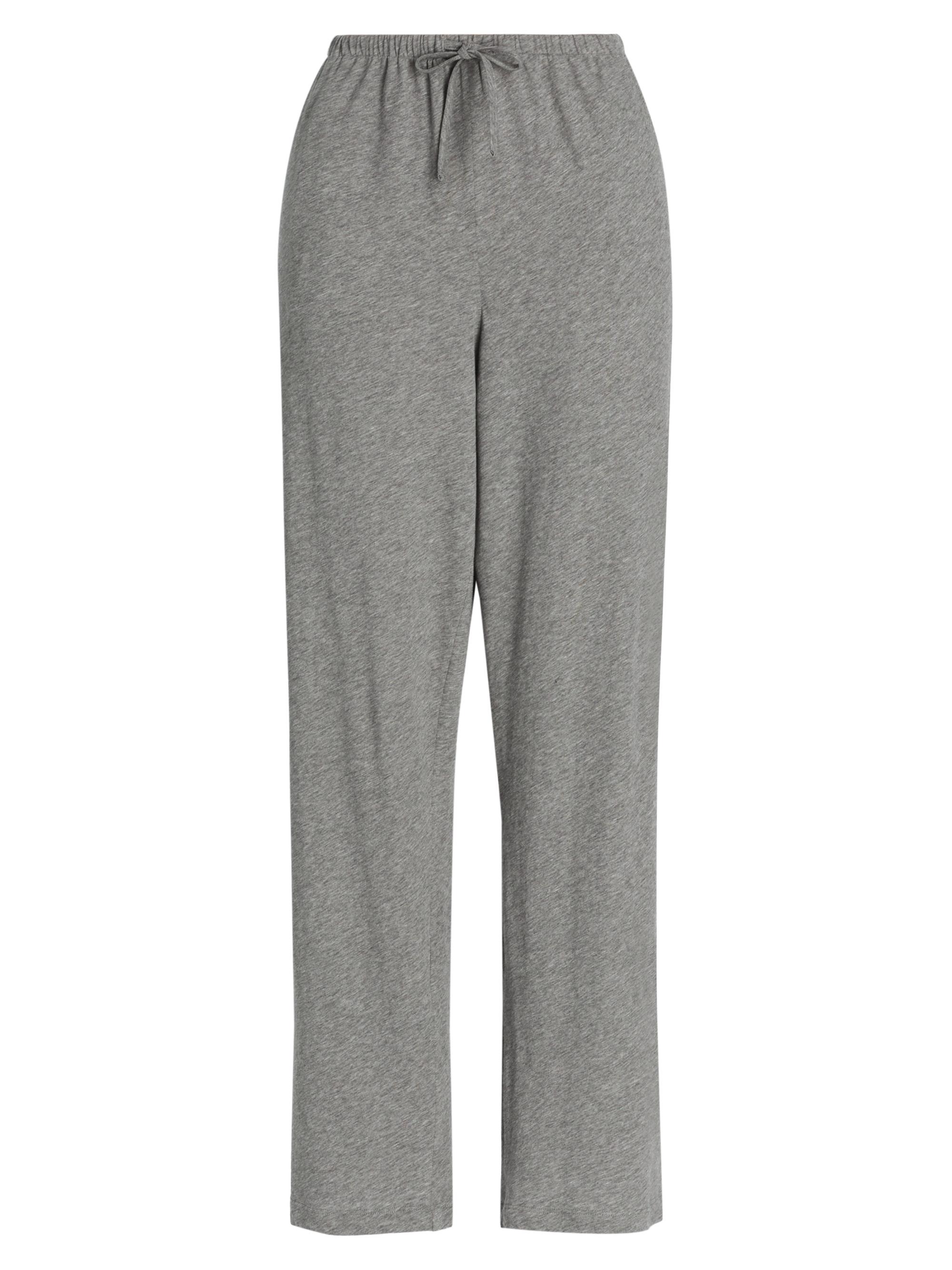 The Row Women's Lanuit Cotton Wide-Leg Lounge Pants - Pietra Melange