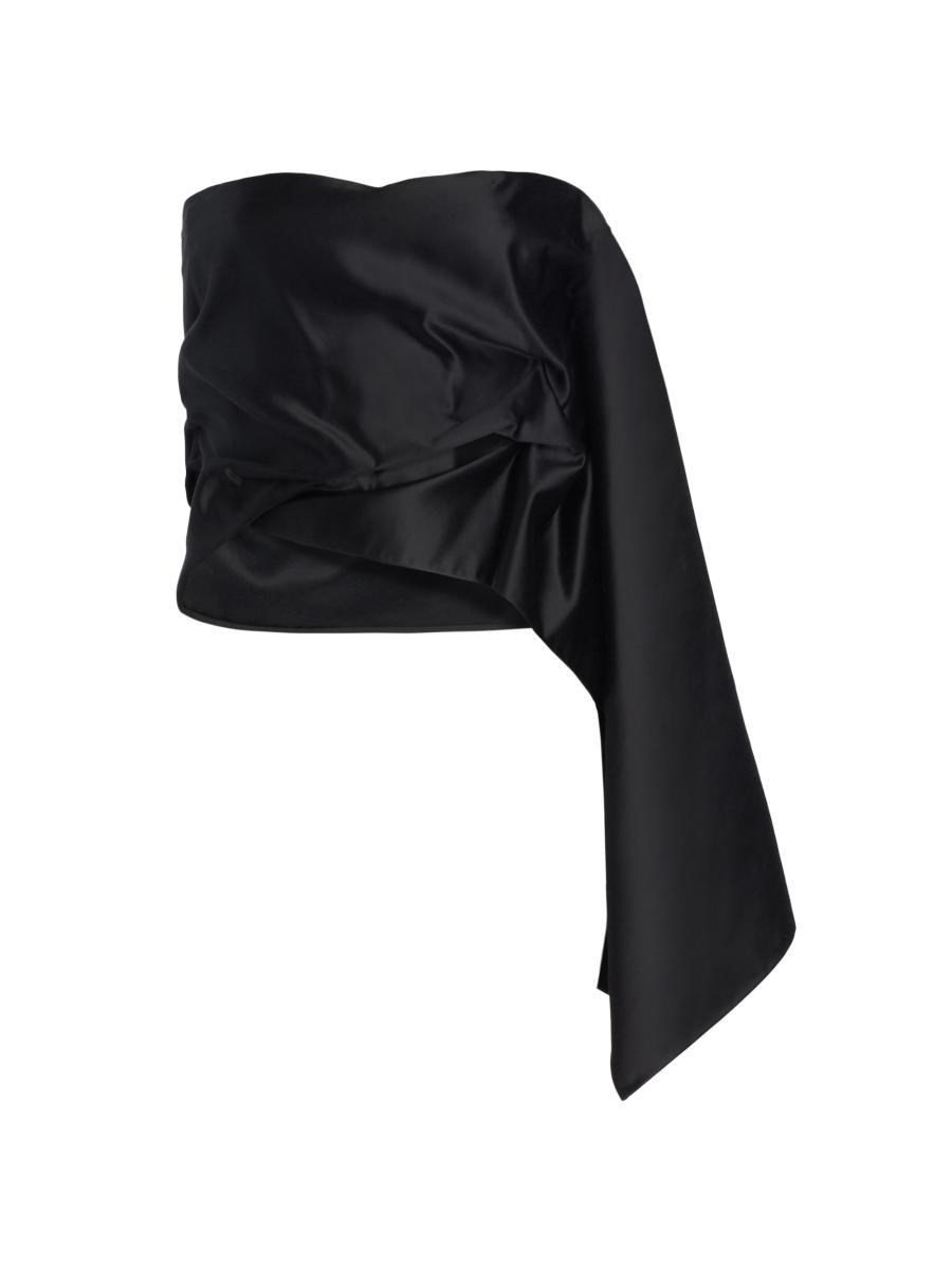 Nana ribbon oneshoulder tops black - メルカリ