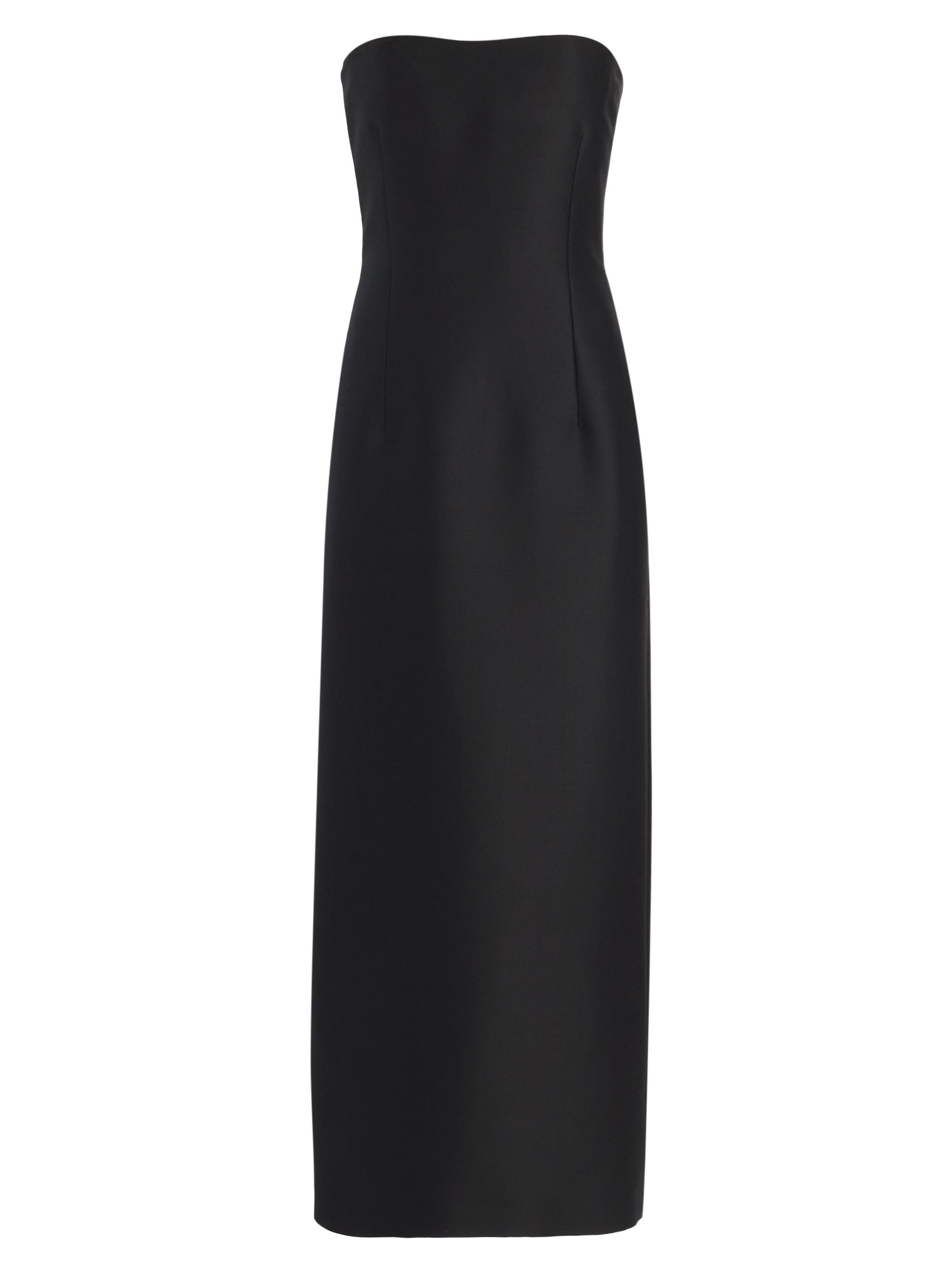 The Row Women's Ward Wool-Silk Strapless Maxi Dress - Black
