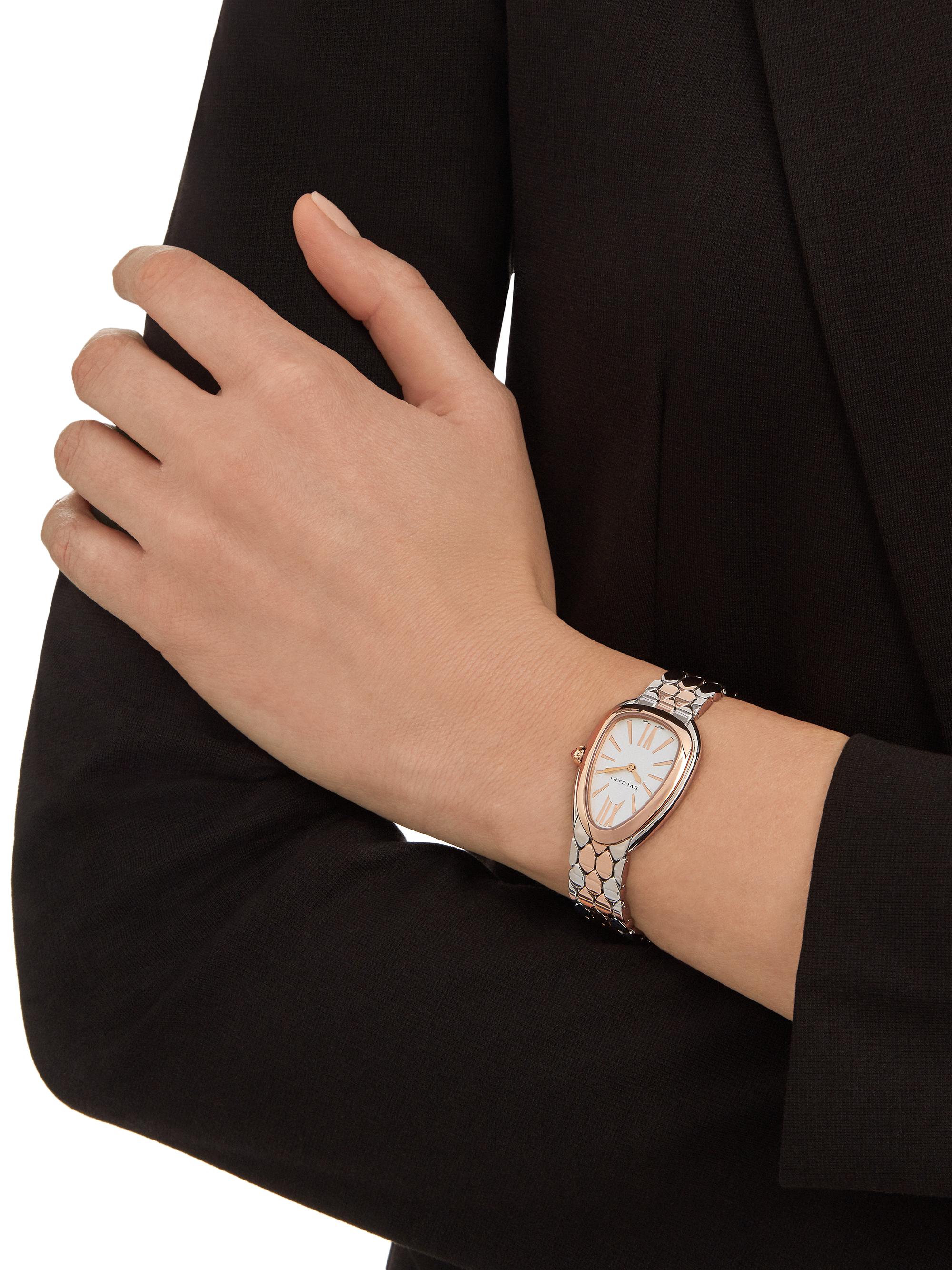 Serpenti Seduttori 18K Rose Gold & Steel Bracelet Watch/33MM