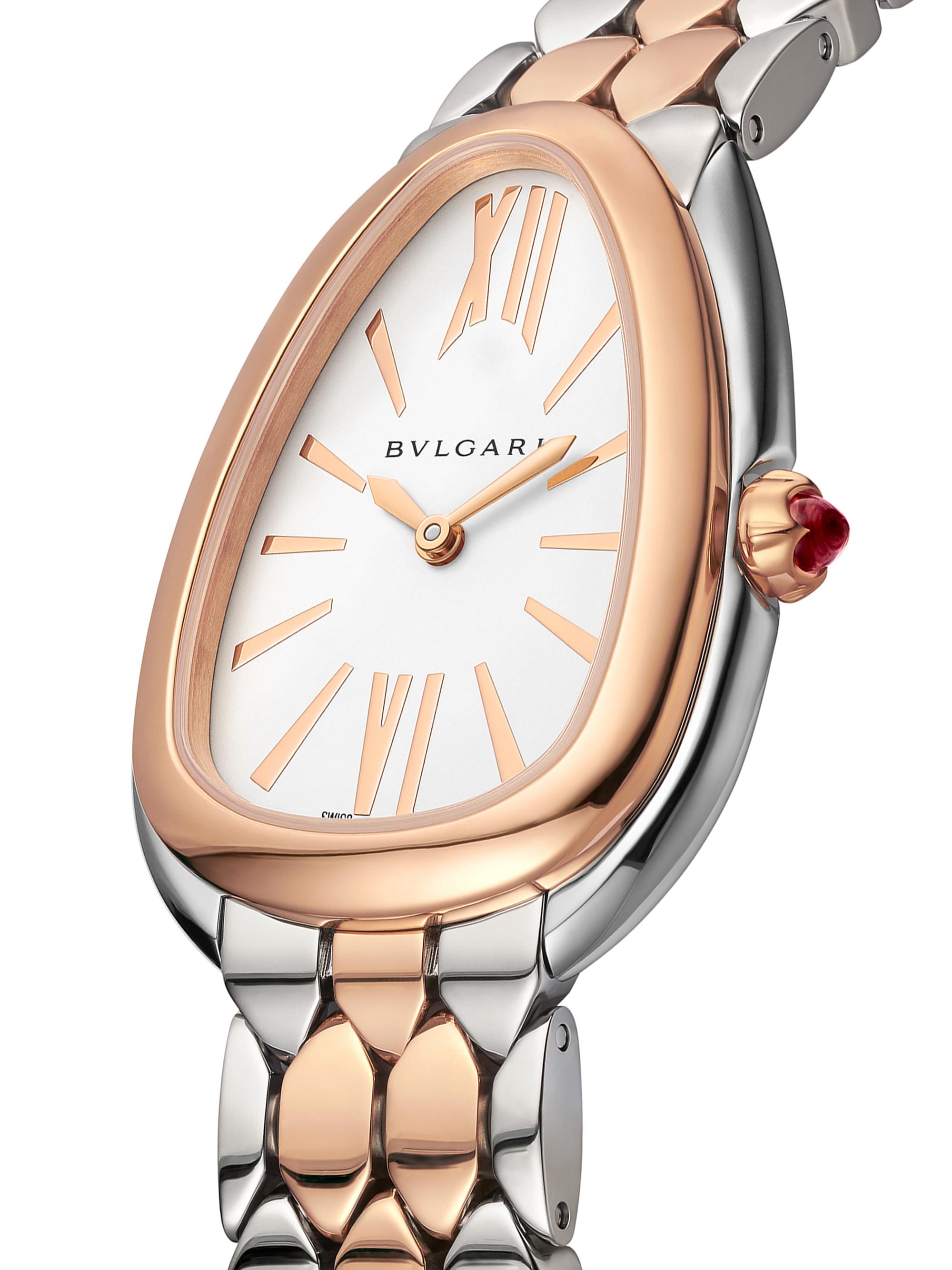 Serpenti Seduttori 18K Rose Gold & Steel Bracelet Watch/33MM