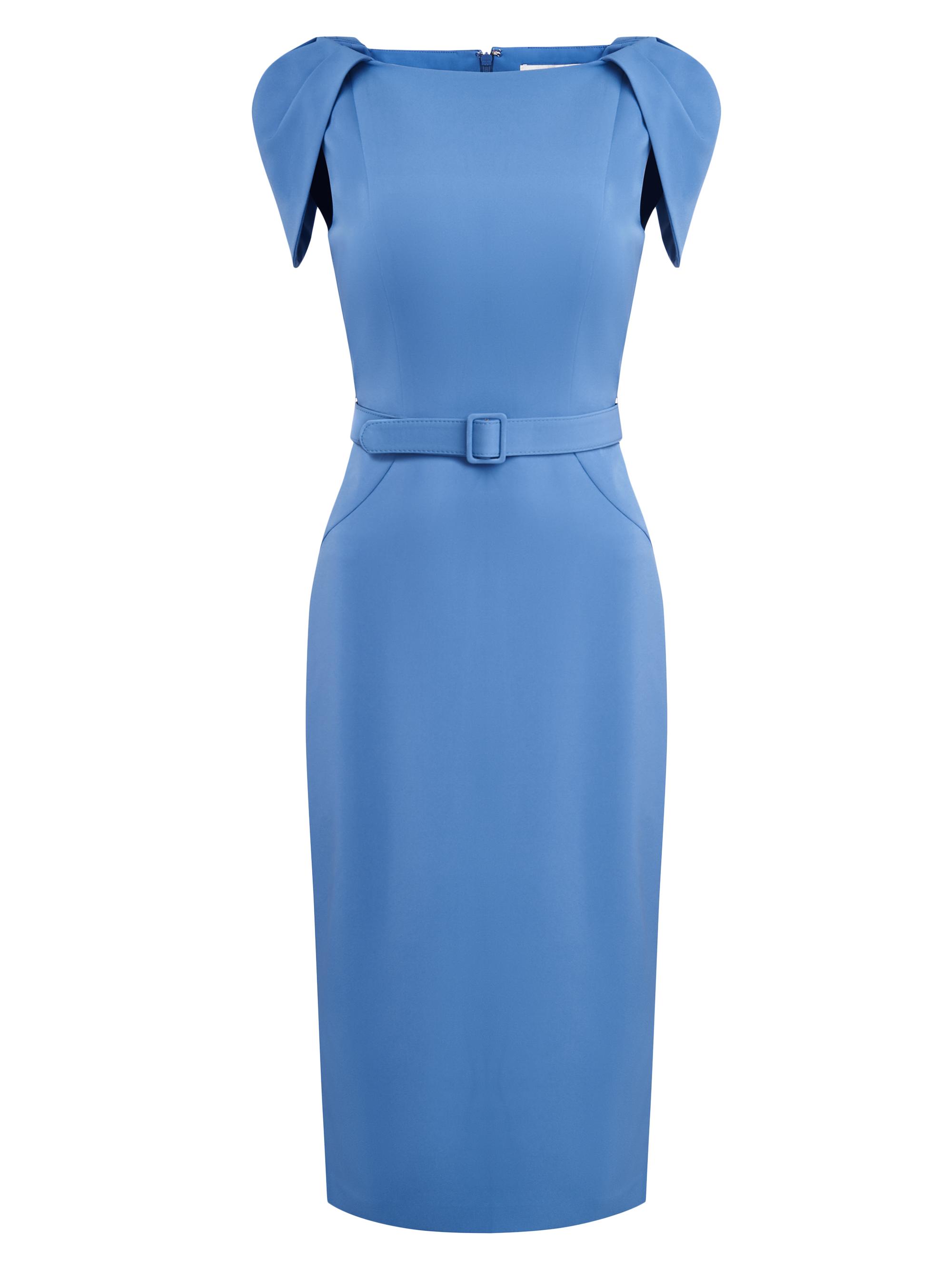 Kay Unger Women's Ivette Crêpe Midi Cocktail Dress - Spring Blue