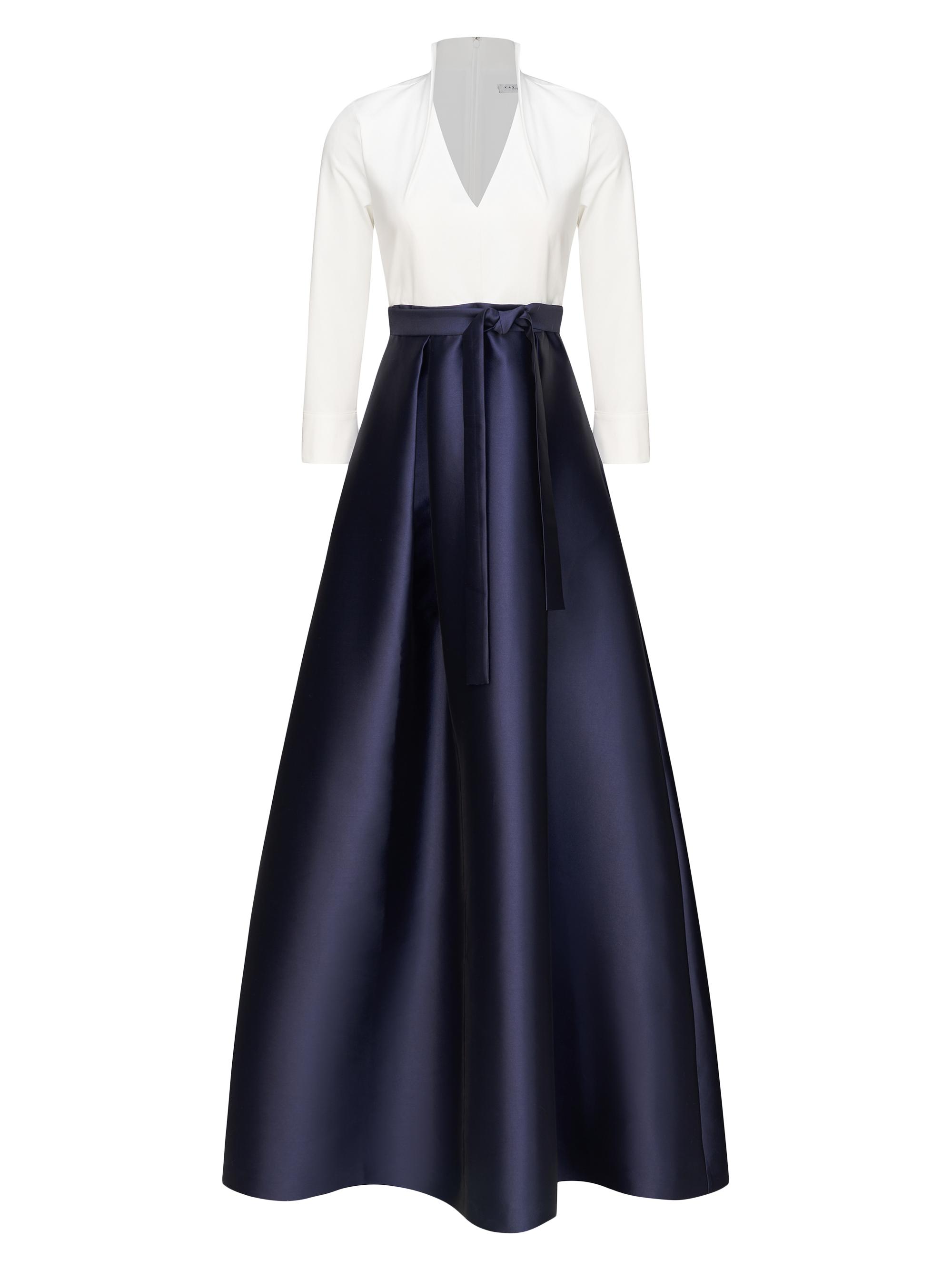 Kay Unger Women's Phoebe Swan-Neck Gown - White Dark Twilight